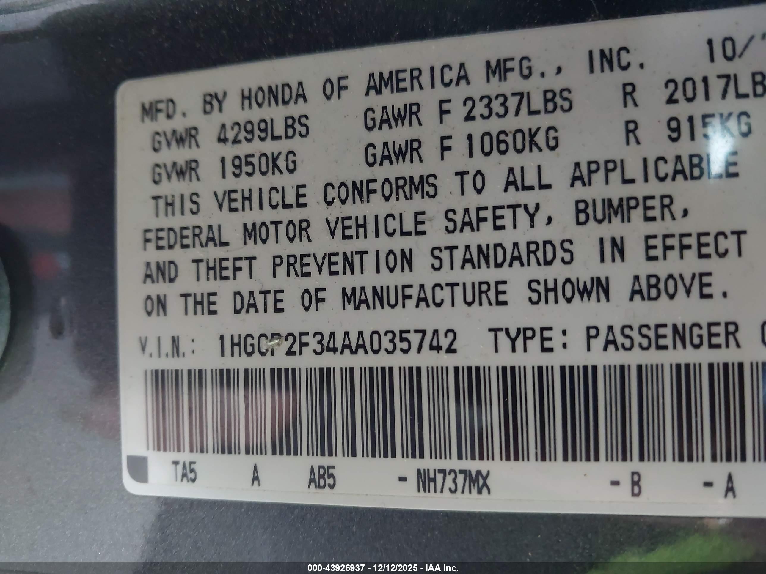 HONDA ACCORD image 9