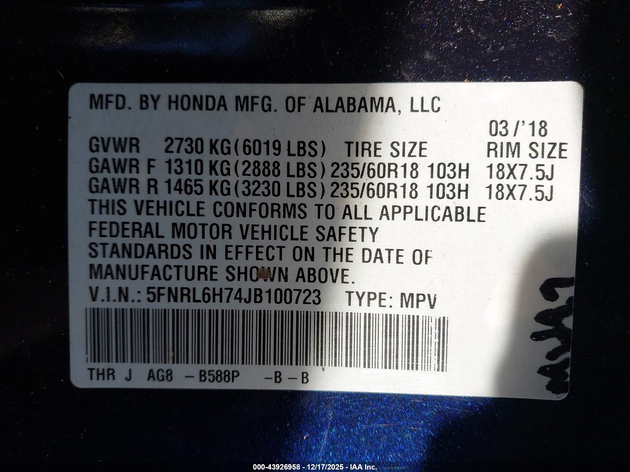 HONDA ODYSSEY image 9