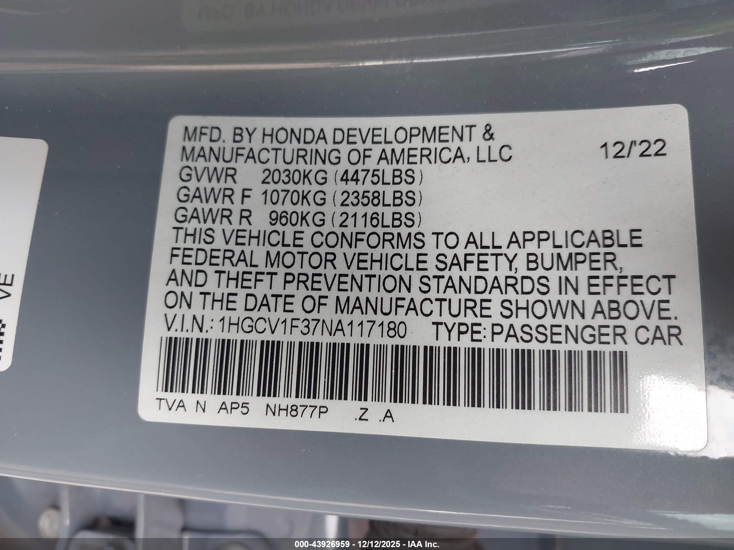 HONDA ACCORD image 9