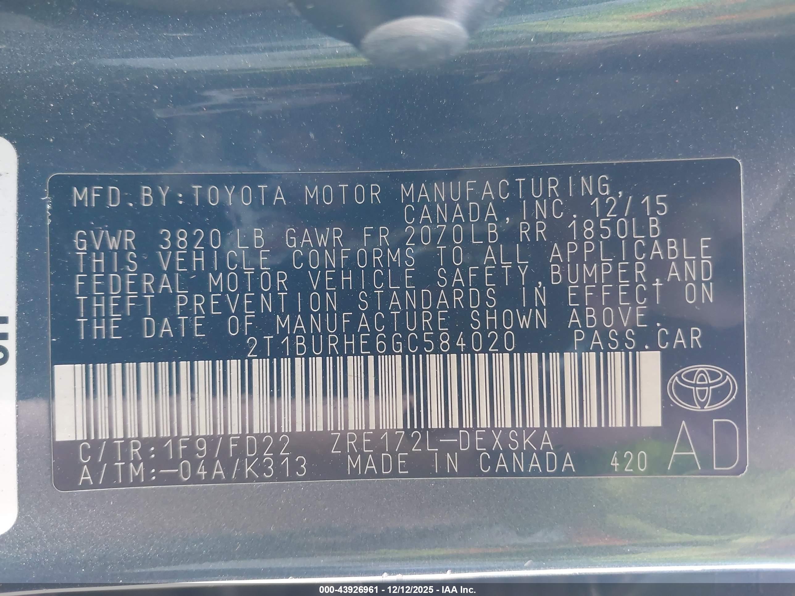 TOYOTA COROLLA image 9