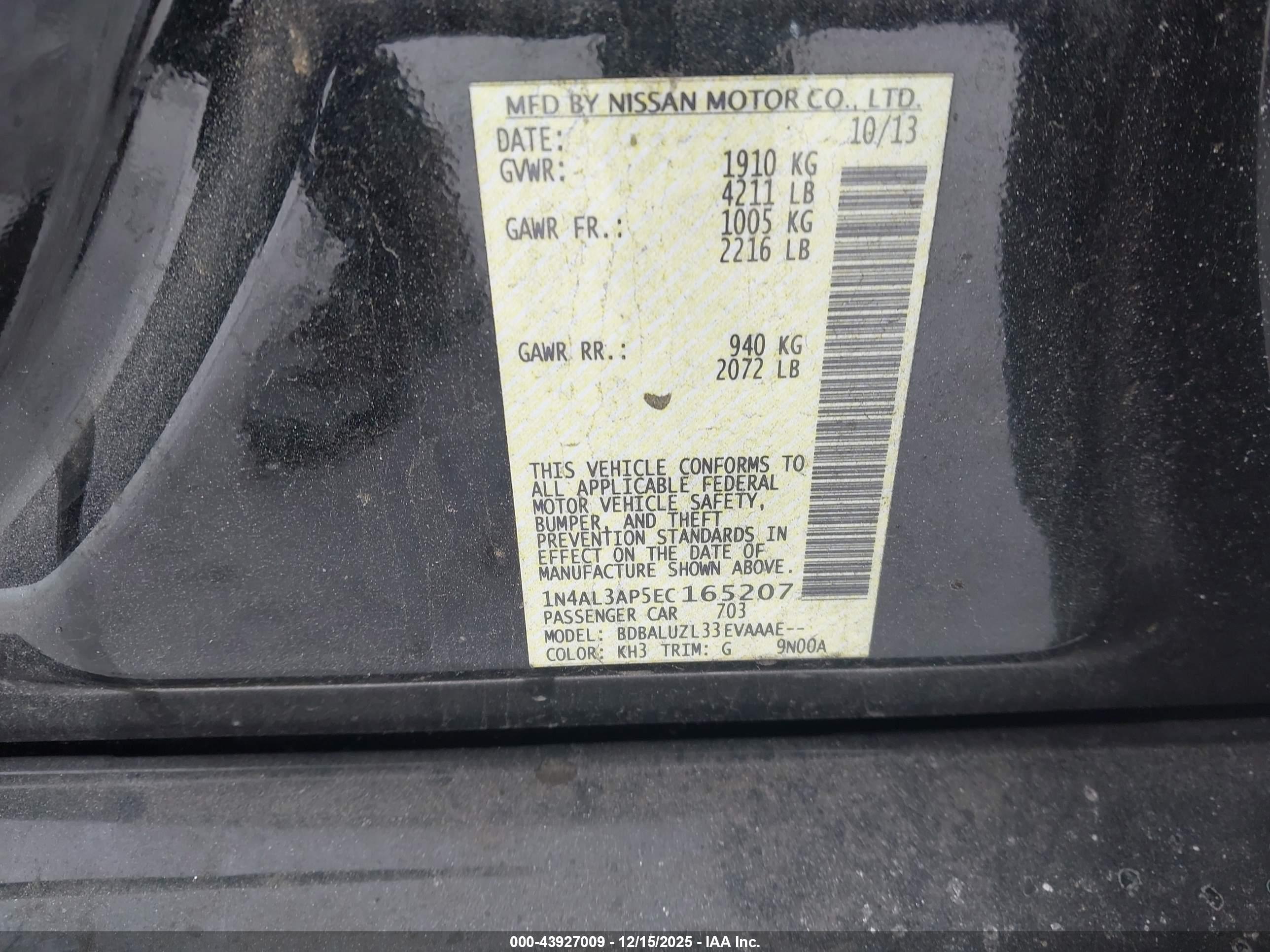 NISSAN ALTIMA image 9