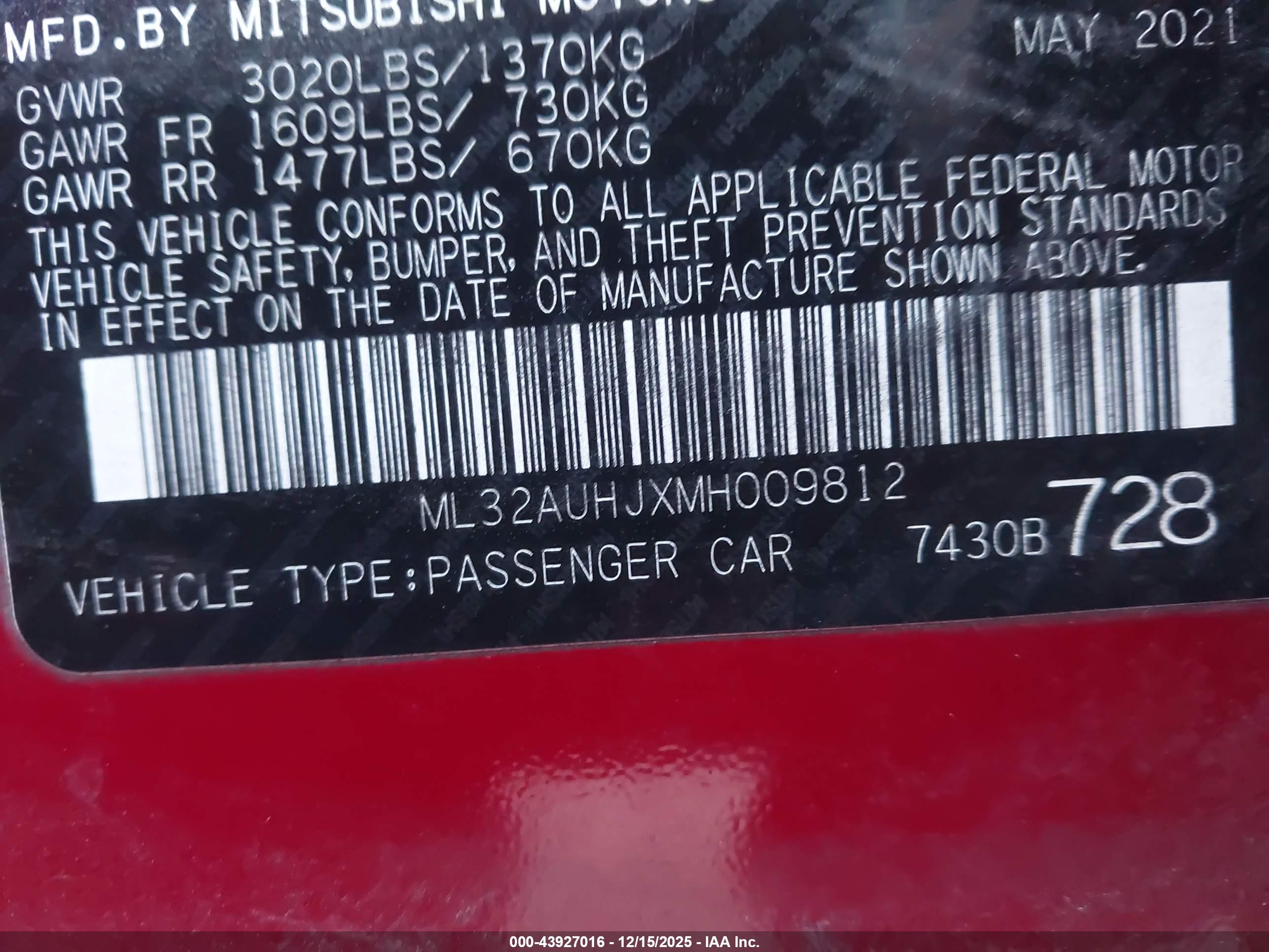MITSUBISHI MIRAGE image 9