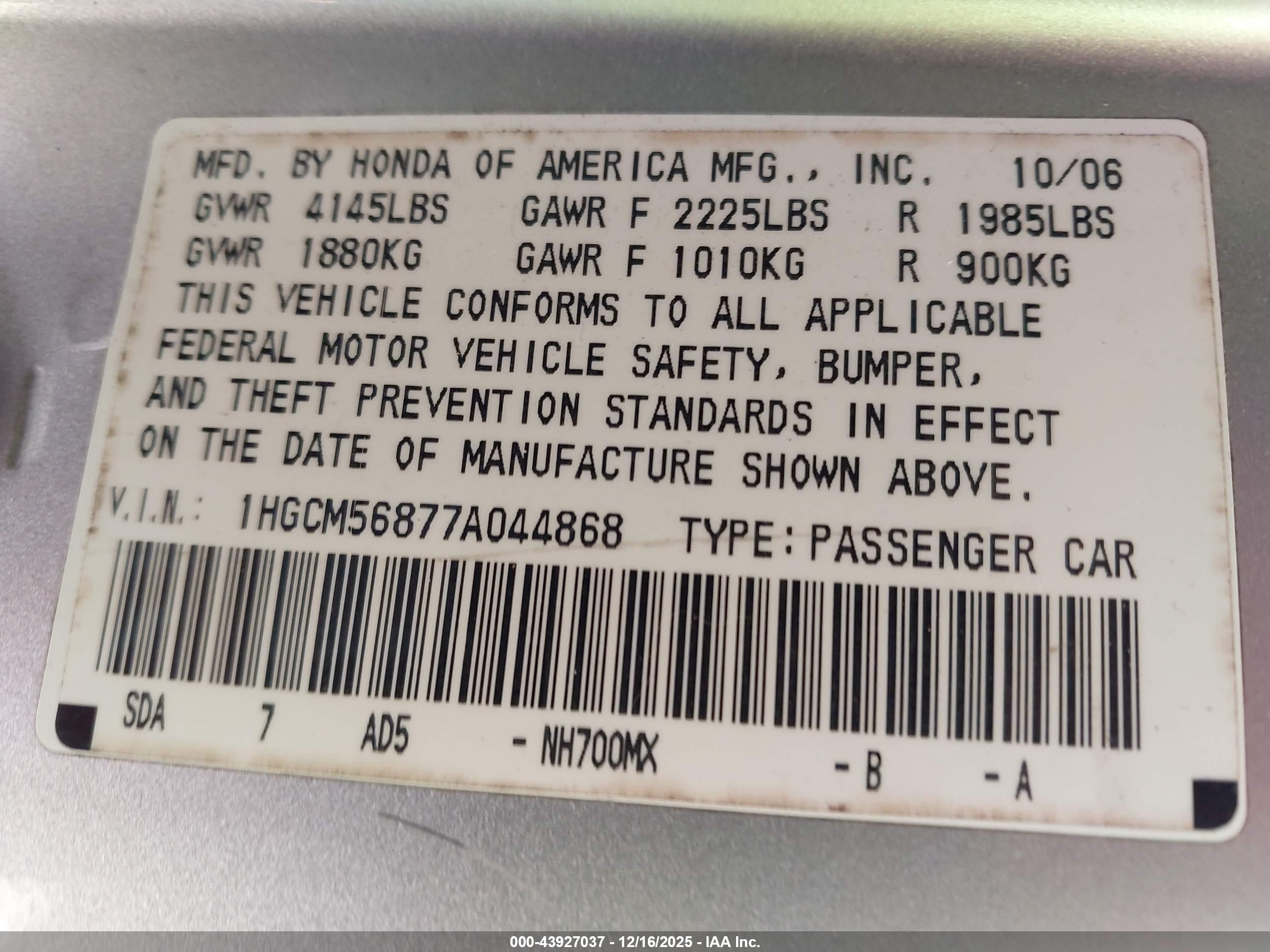 HONDA ACCORD image 9