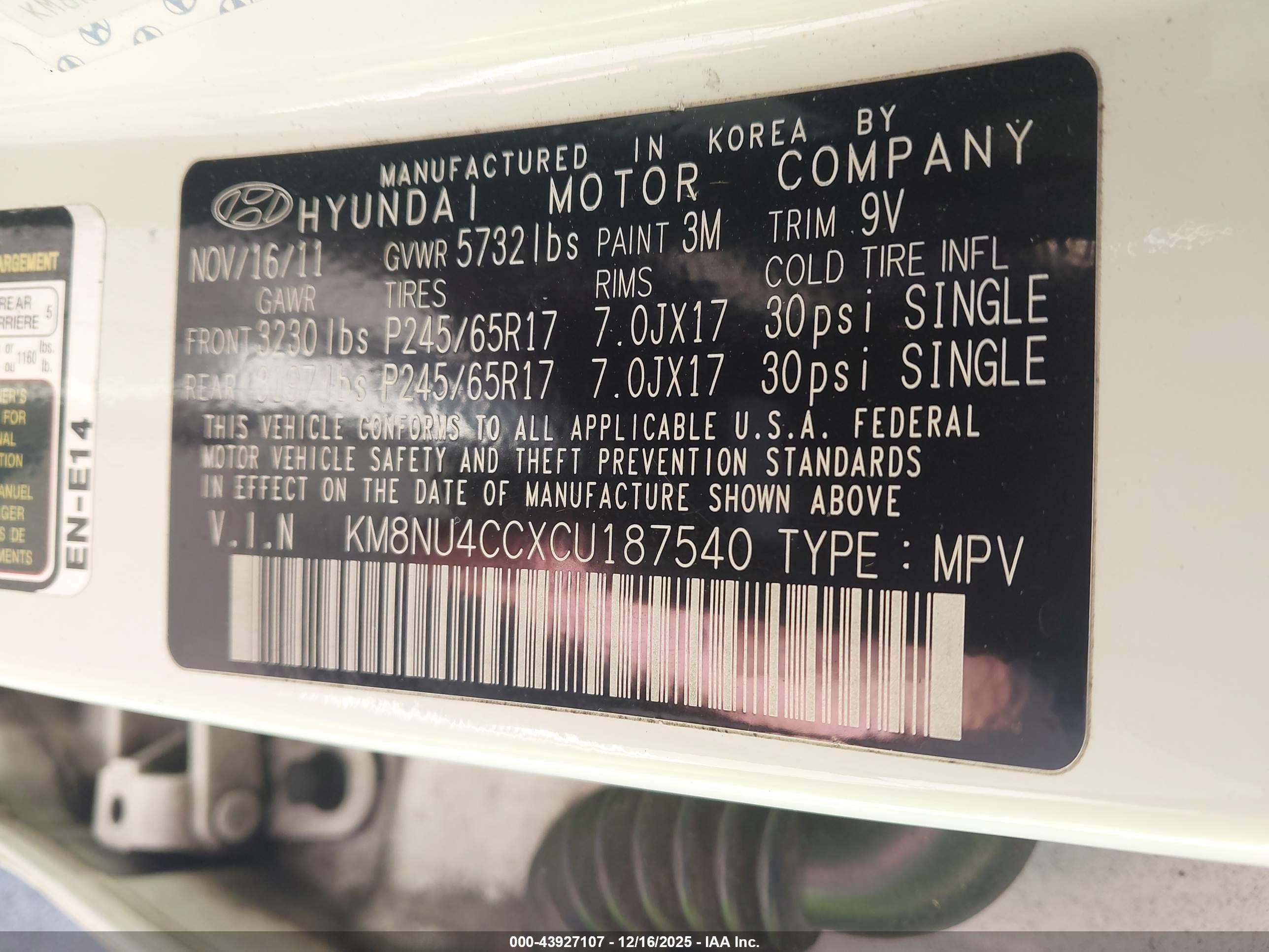 HYUNDAI VERACRUZ image 9