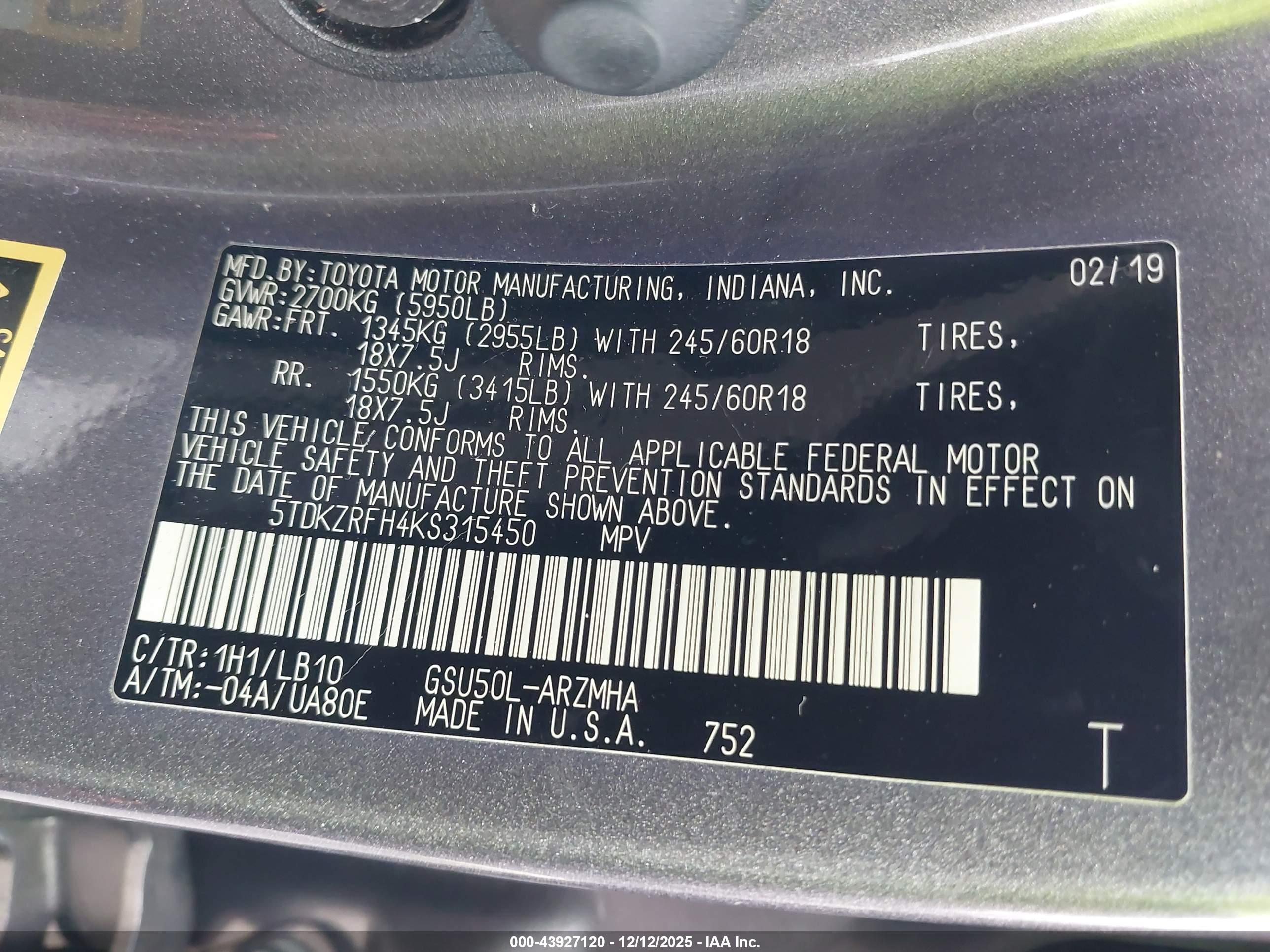 TOYOTA HIGHLANDER image 9