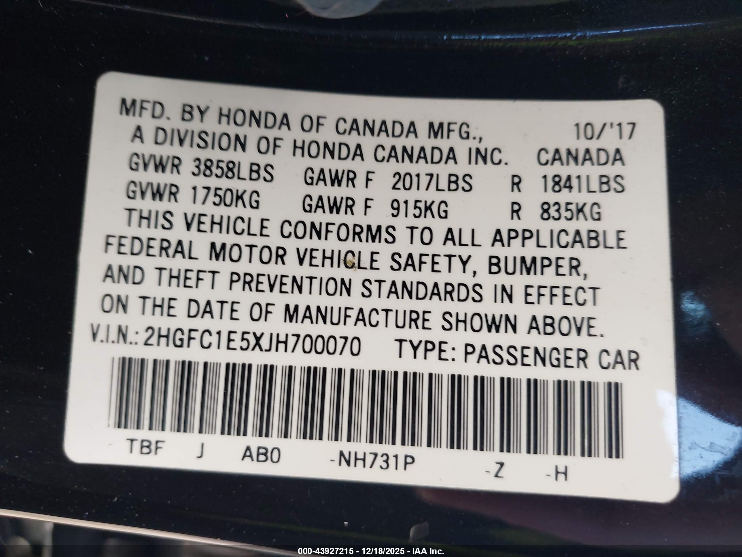 HONDA CIVIC image 9