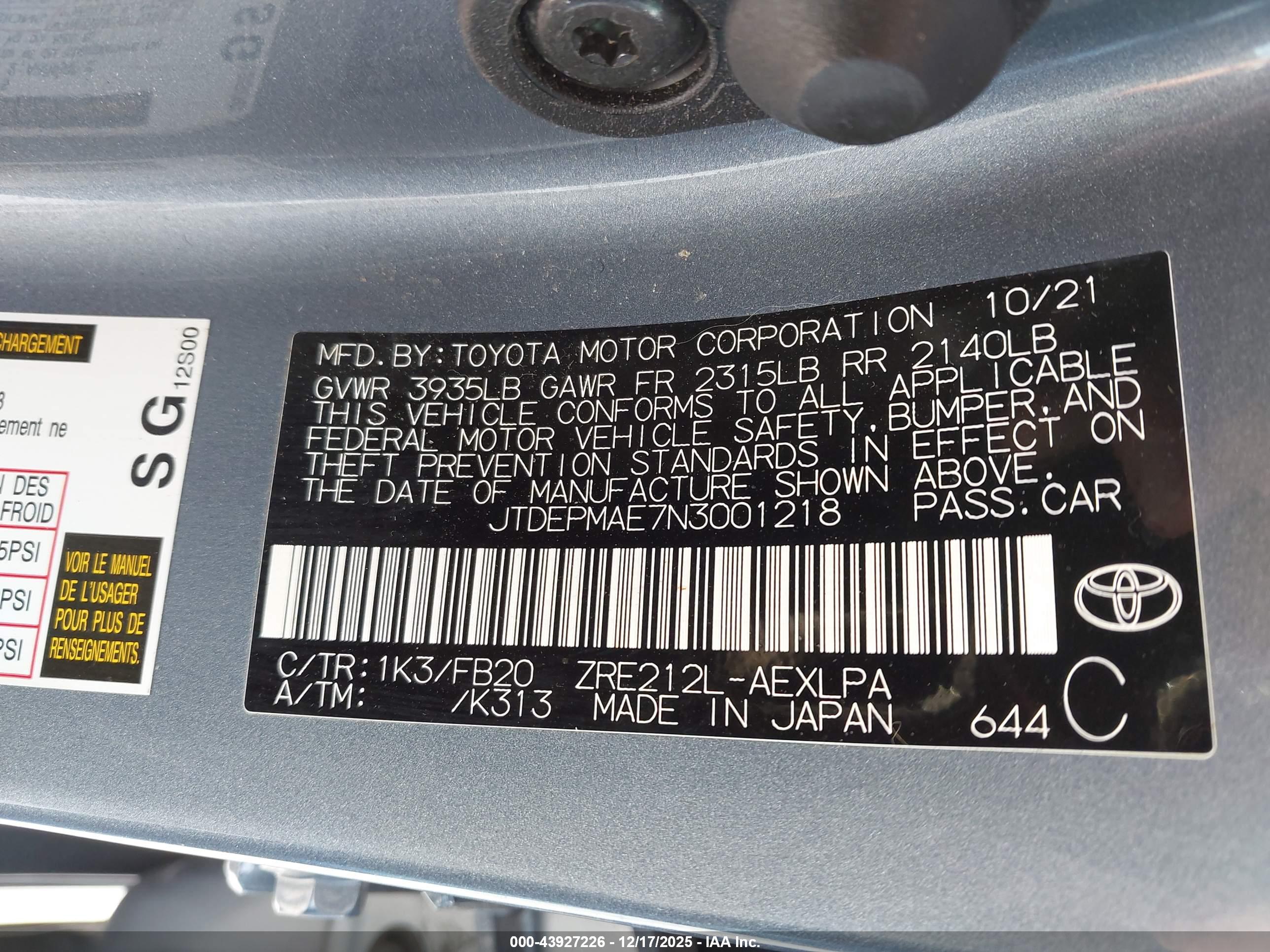 TOYOTA COROLLA image 9