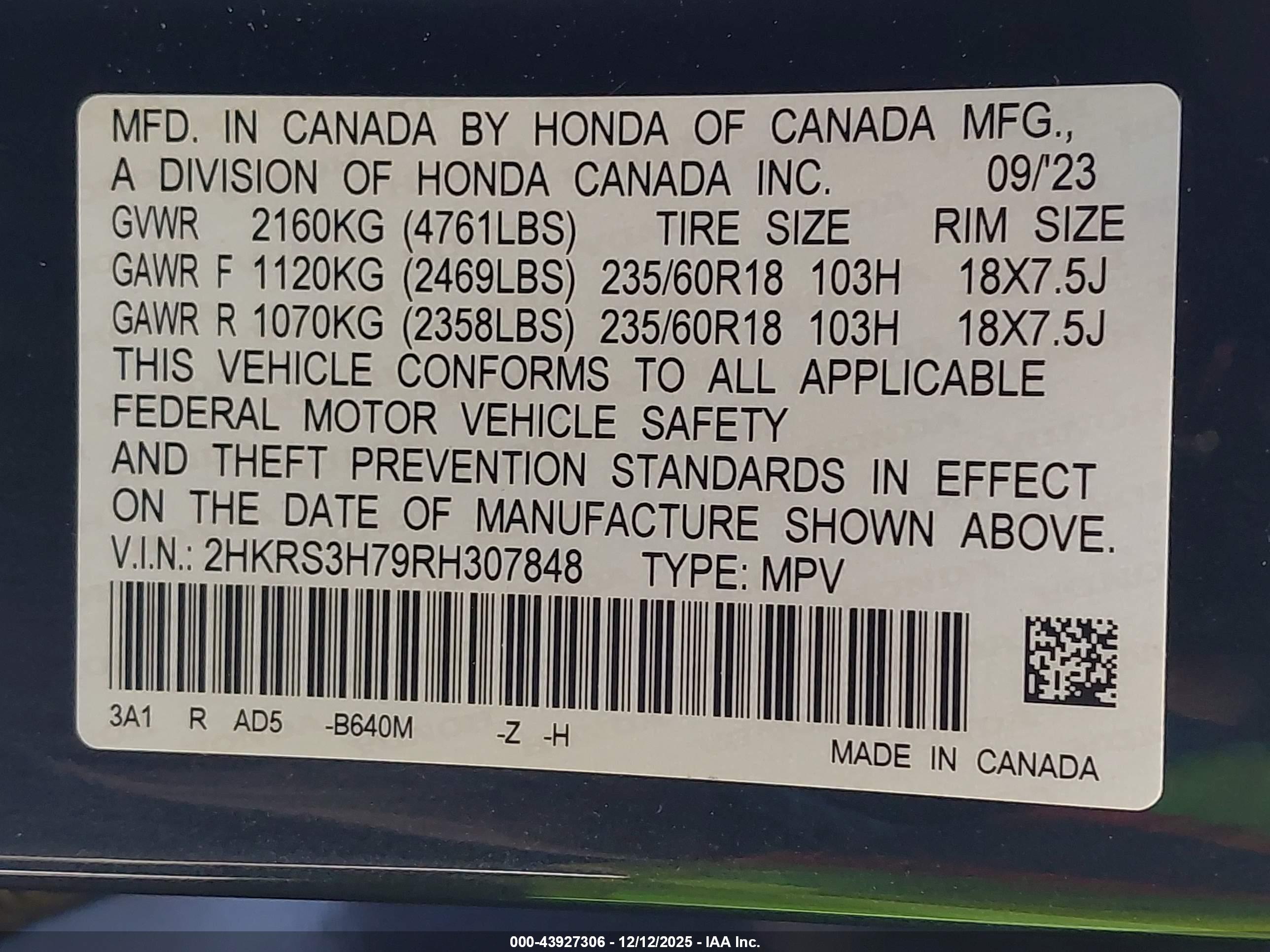 HONDA CR-V image 9