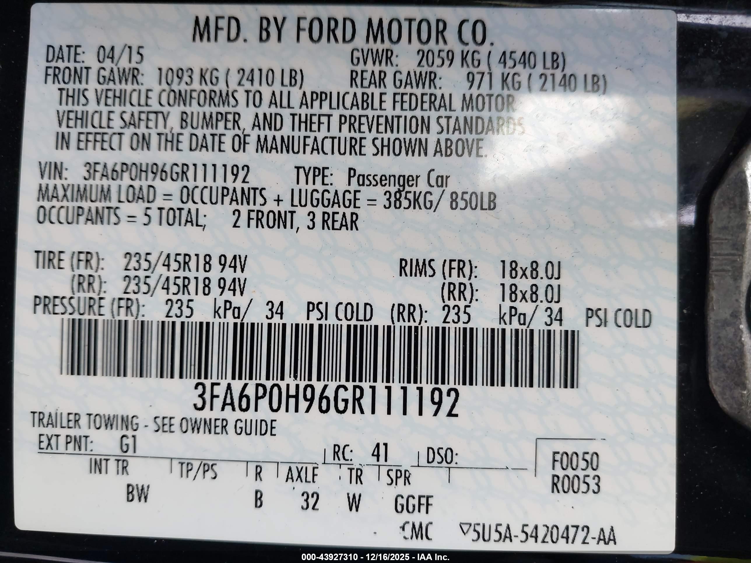 FORD FUSION image 9