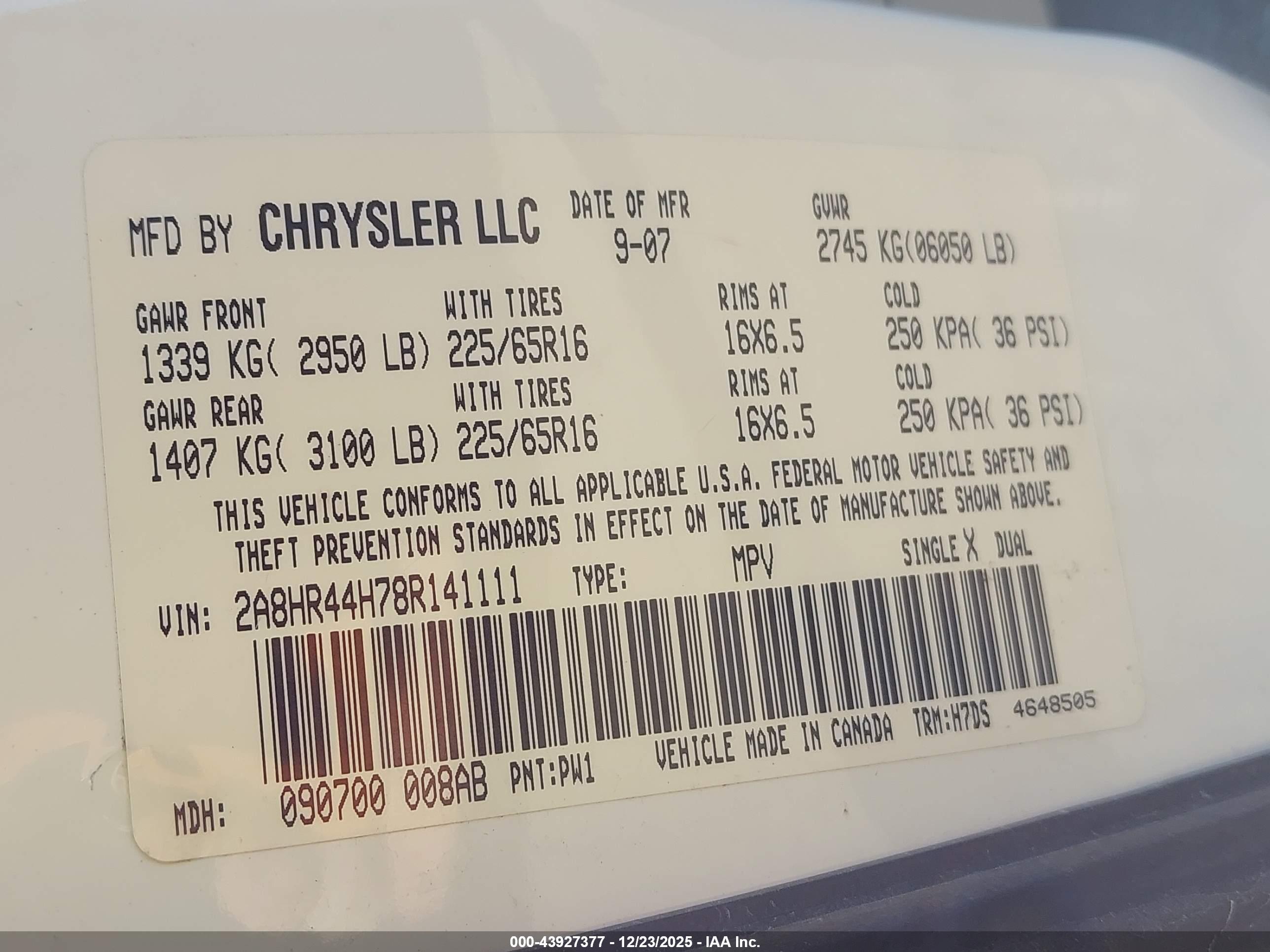 CHRYSLER TOWN image 9