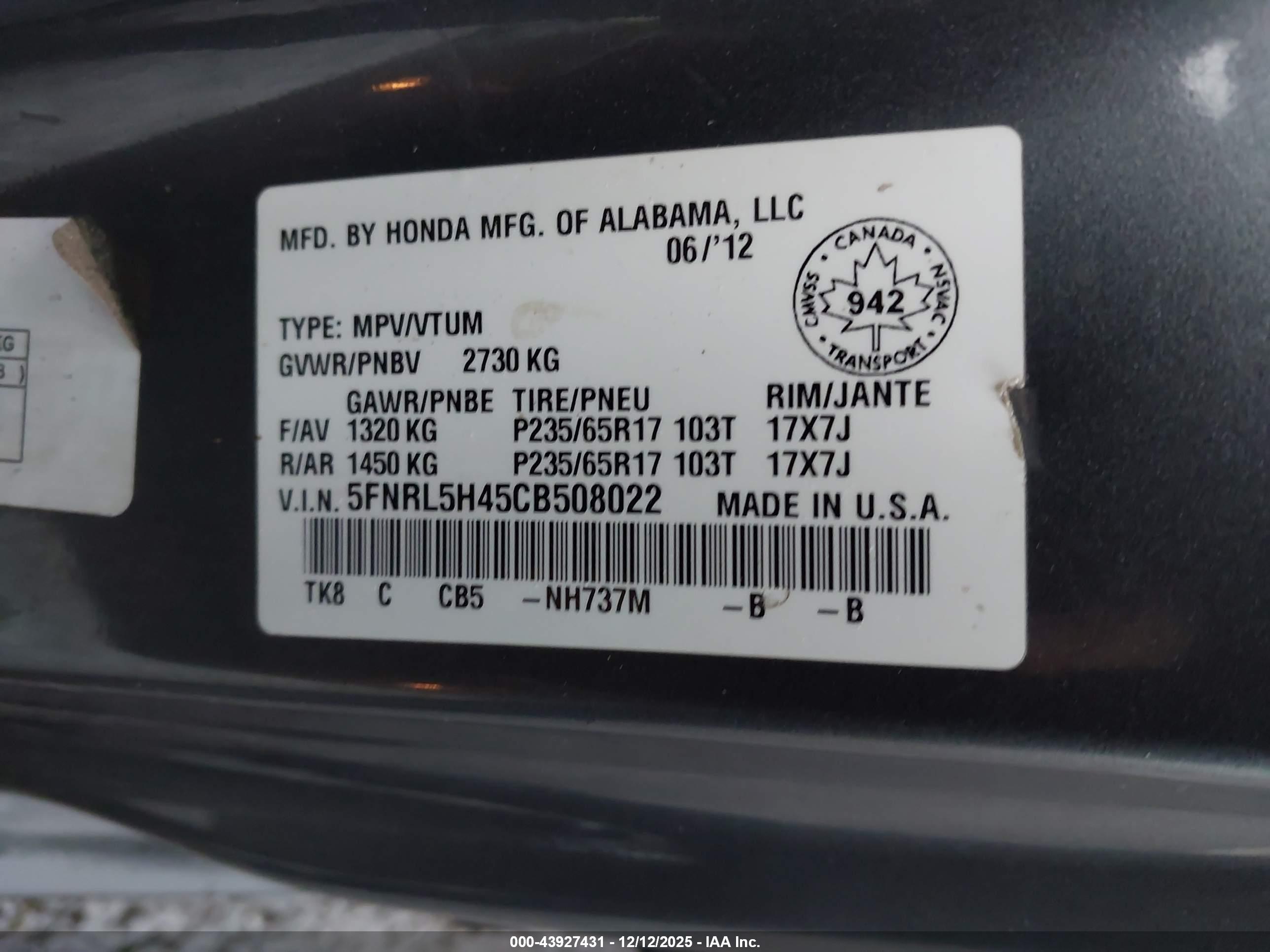 HONDA ODYSSEY image 9
