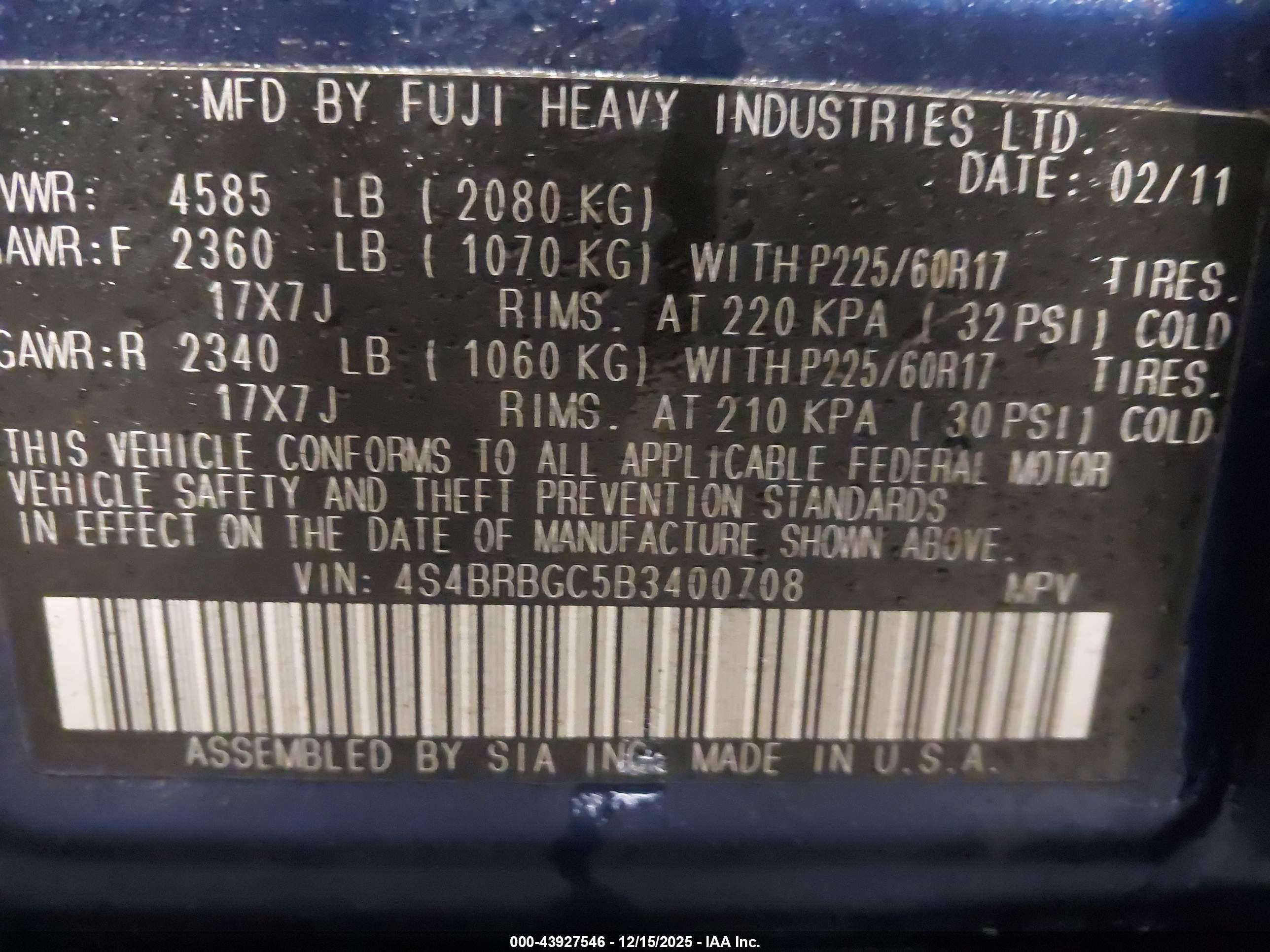 SUBARU OUTBACK image 9