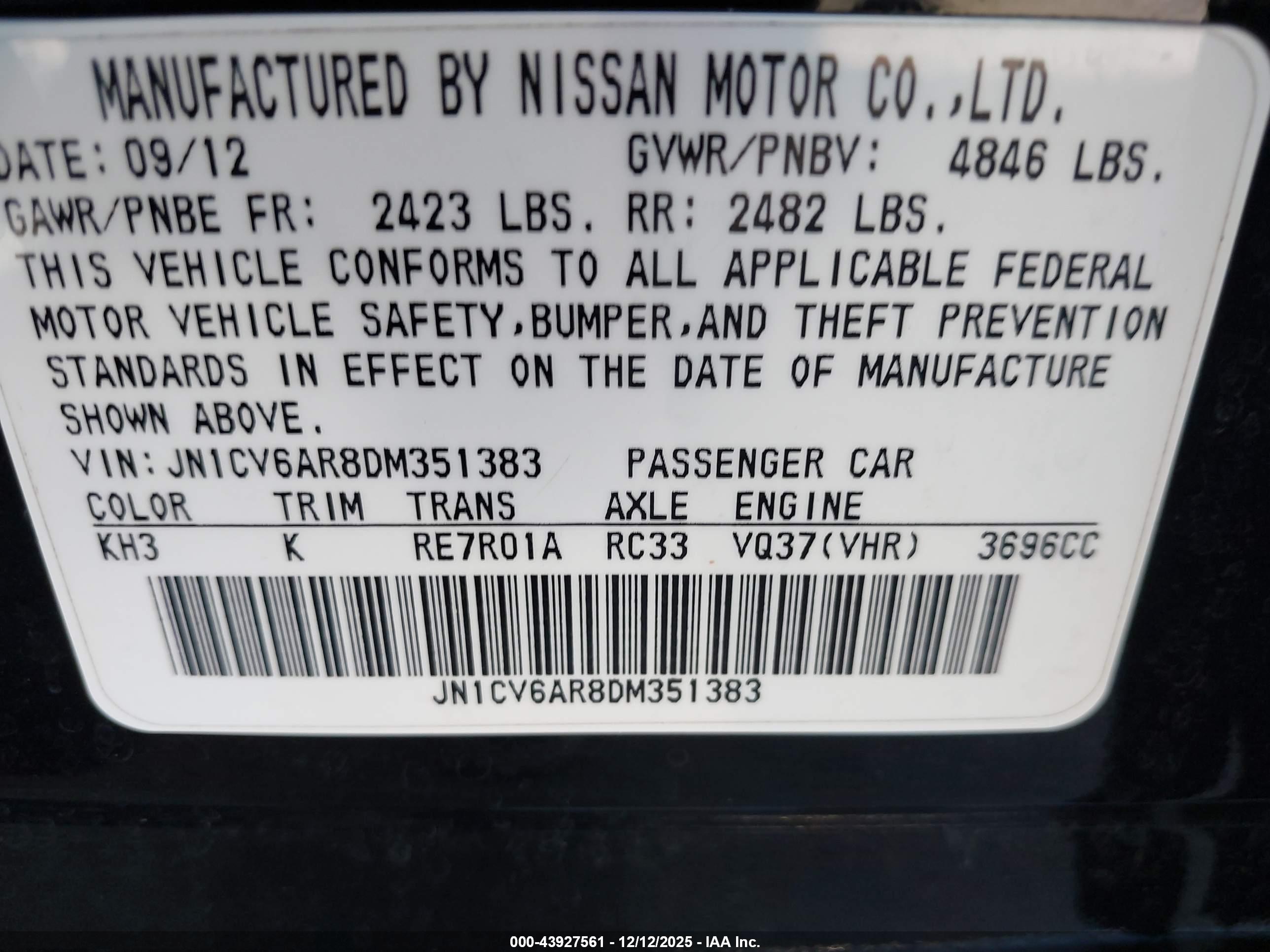 INFINITI G37X image 9