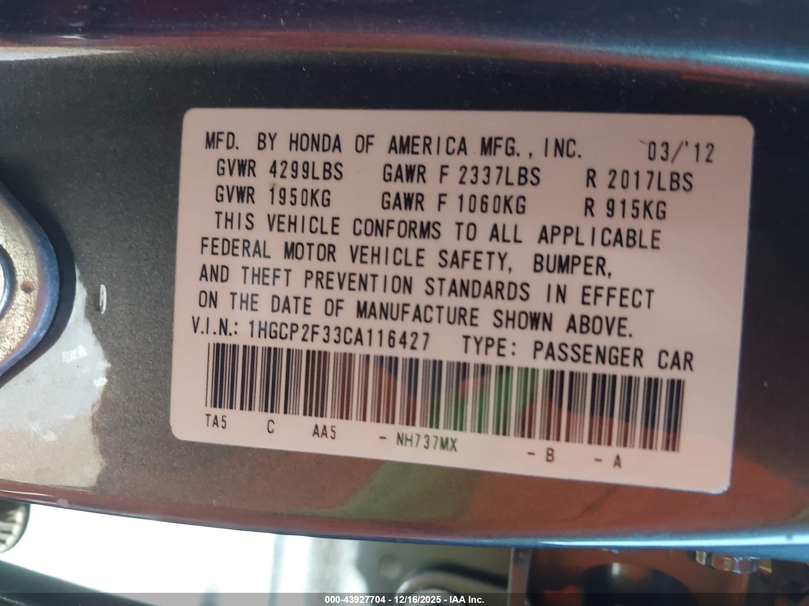 HONDA ACCORD image 9