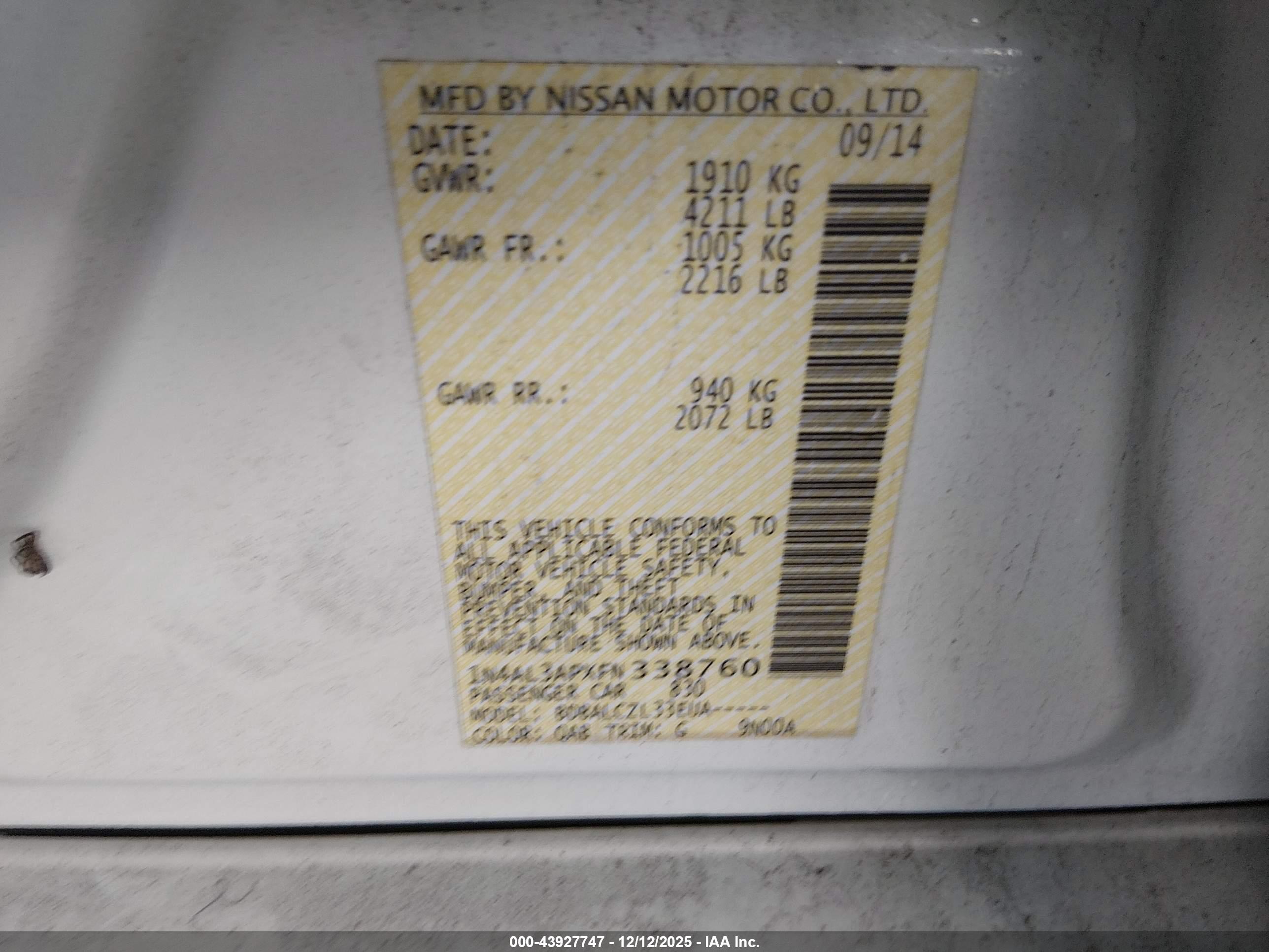NISSAN ALTIMA image 9