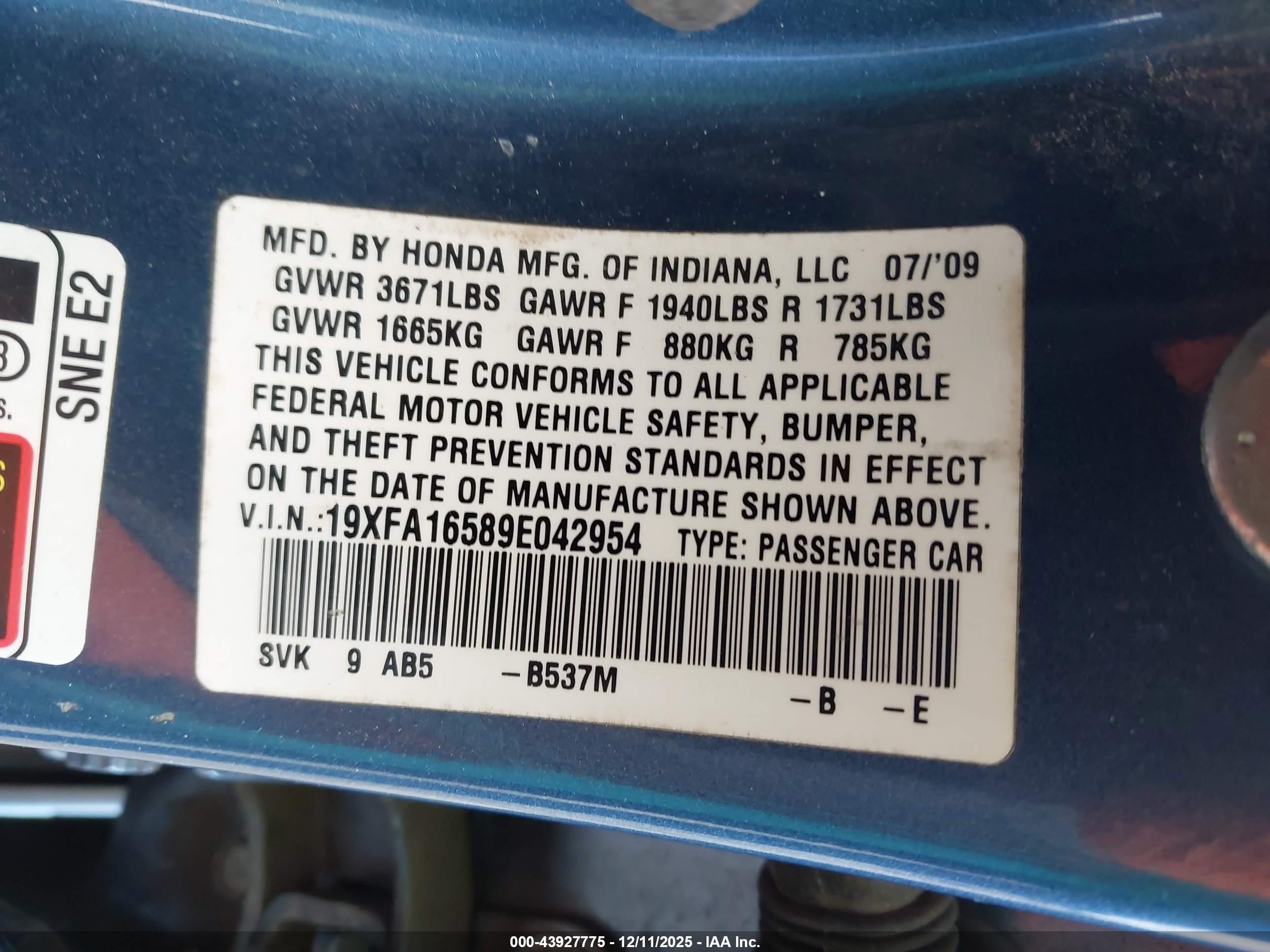 HONDA CIVIC image 9