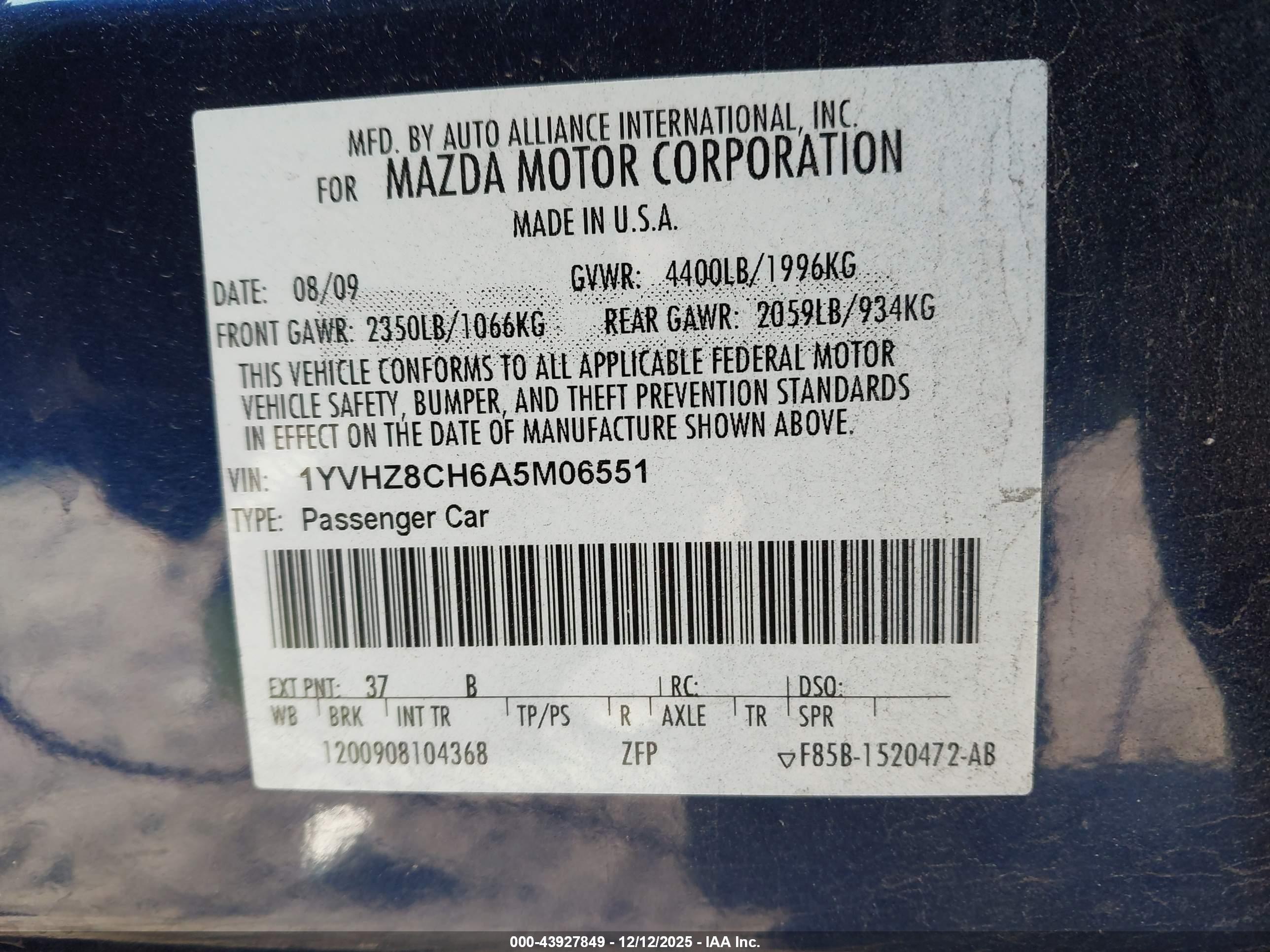 MAZDA MAZDA6 image 9
