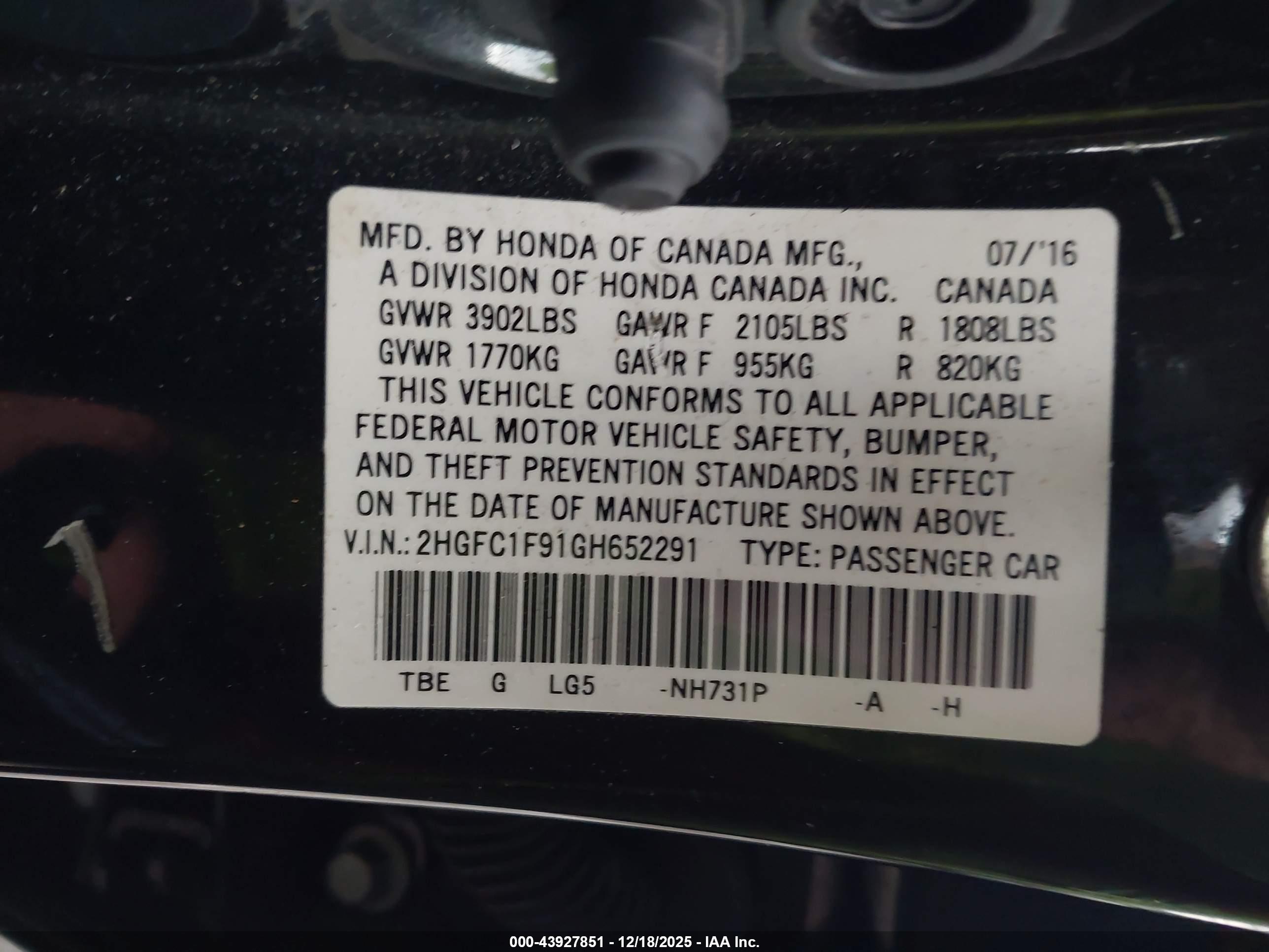 HONDA CIVIC image 9
