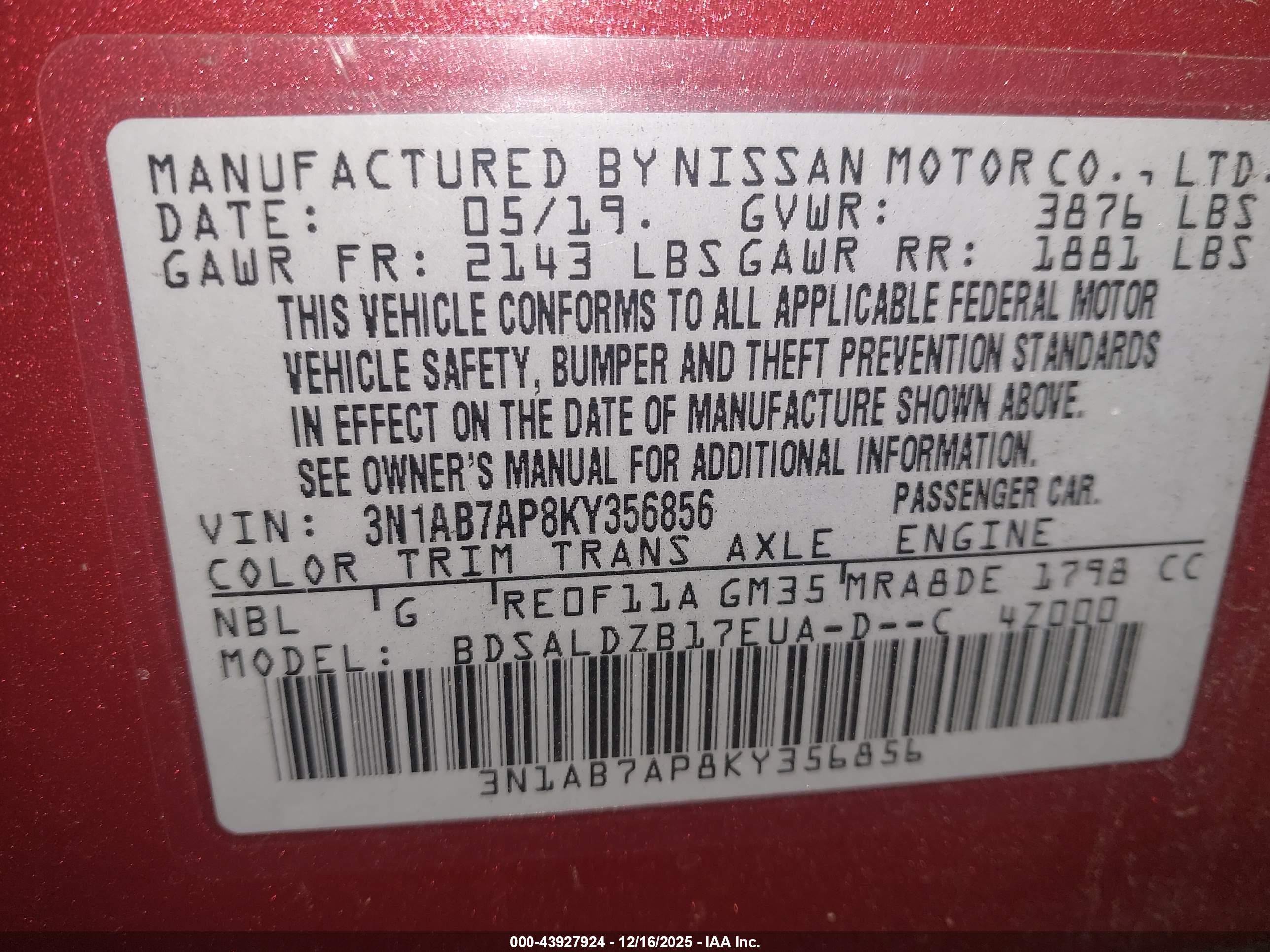 NISSAN SENTRA image 9