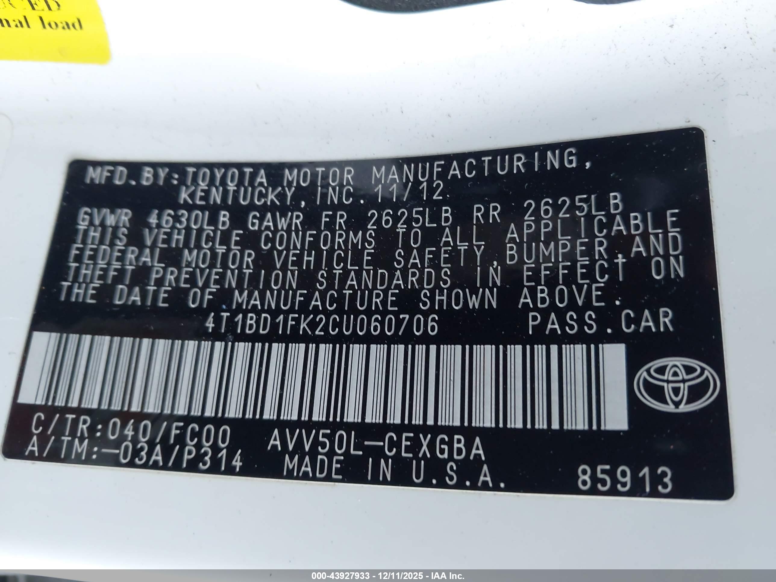 TOYOTA CAMRY image 9