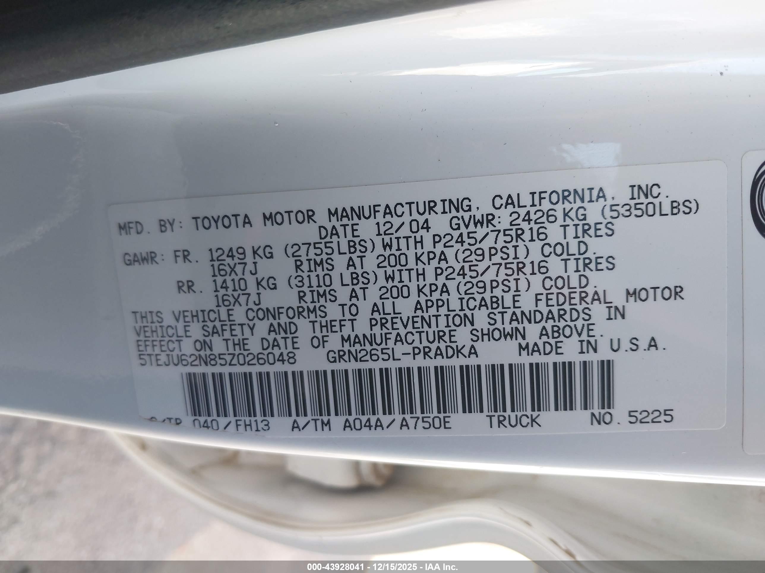 TOYOTA TACOMA image 9