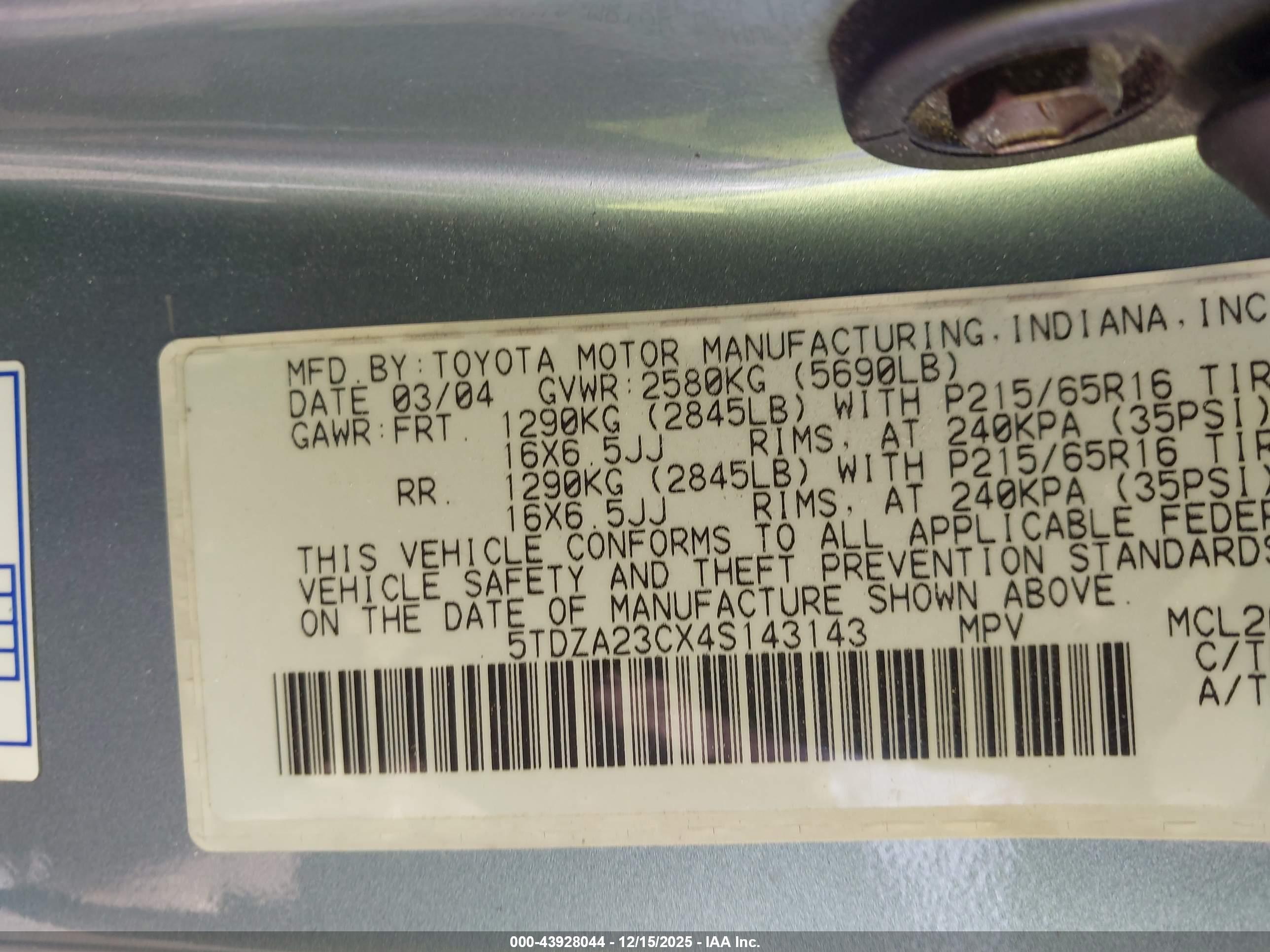 TOYOTA SIENNA image 9