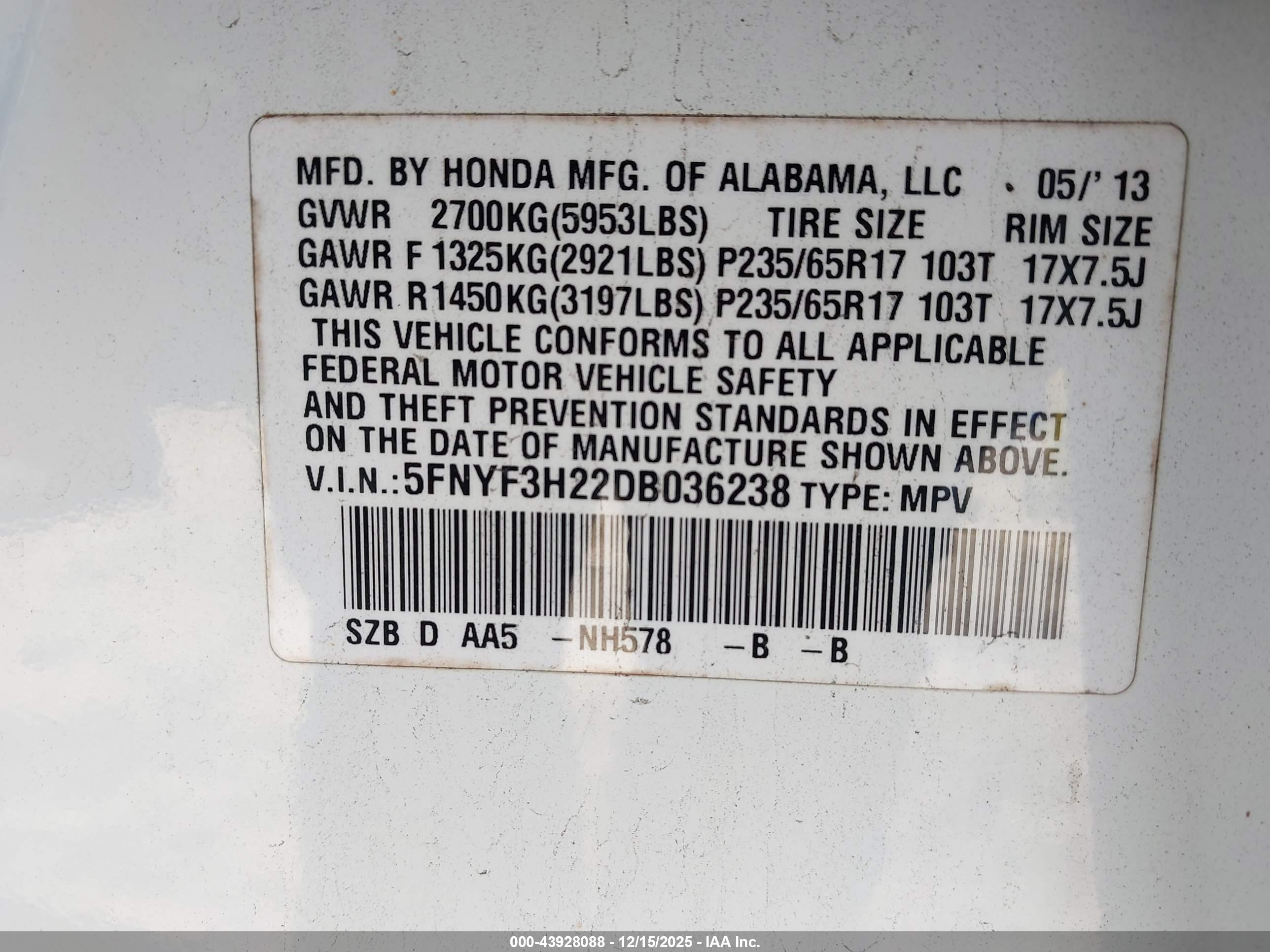 HONDA PILOT image 9