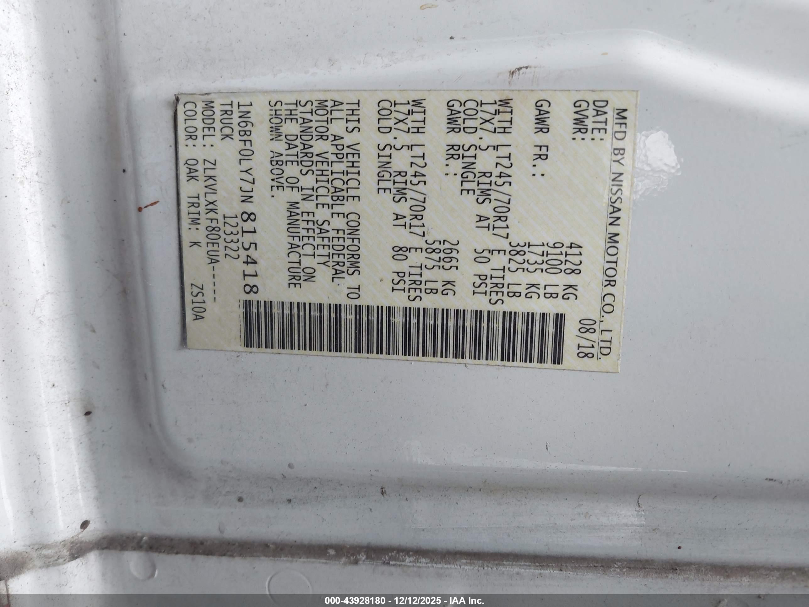 NISSAN NV image 9
