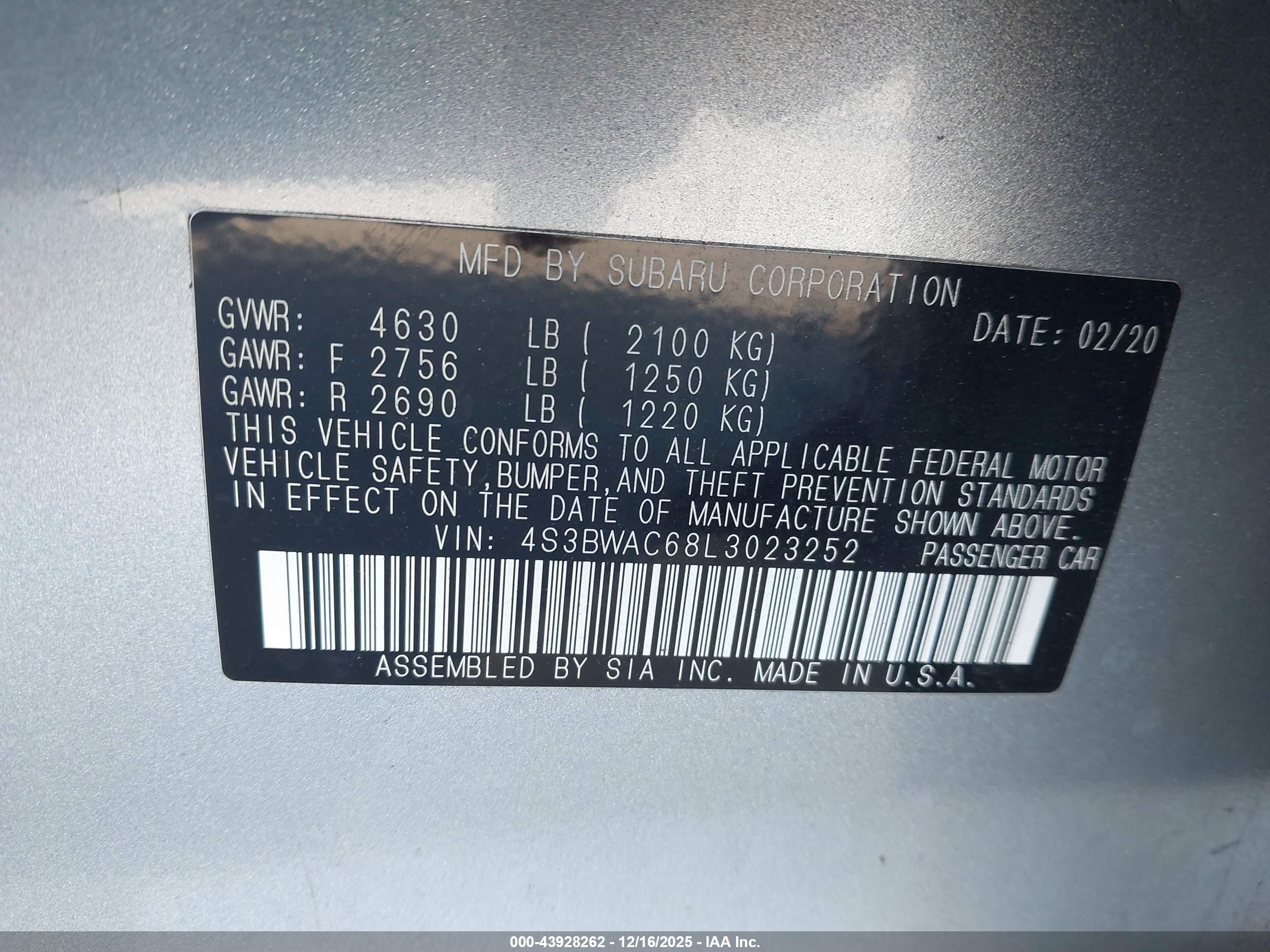 SUBARU LEGACY image 9