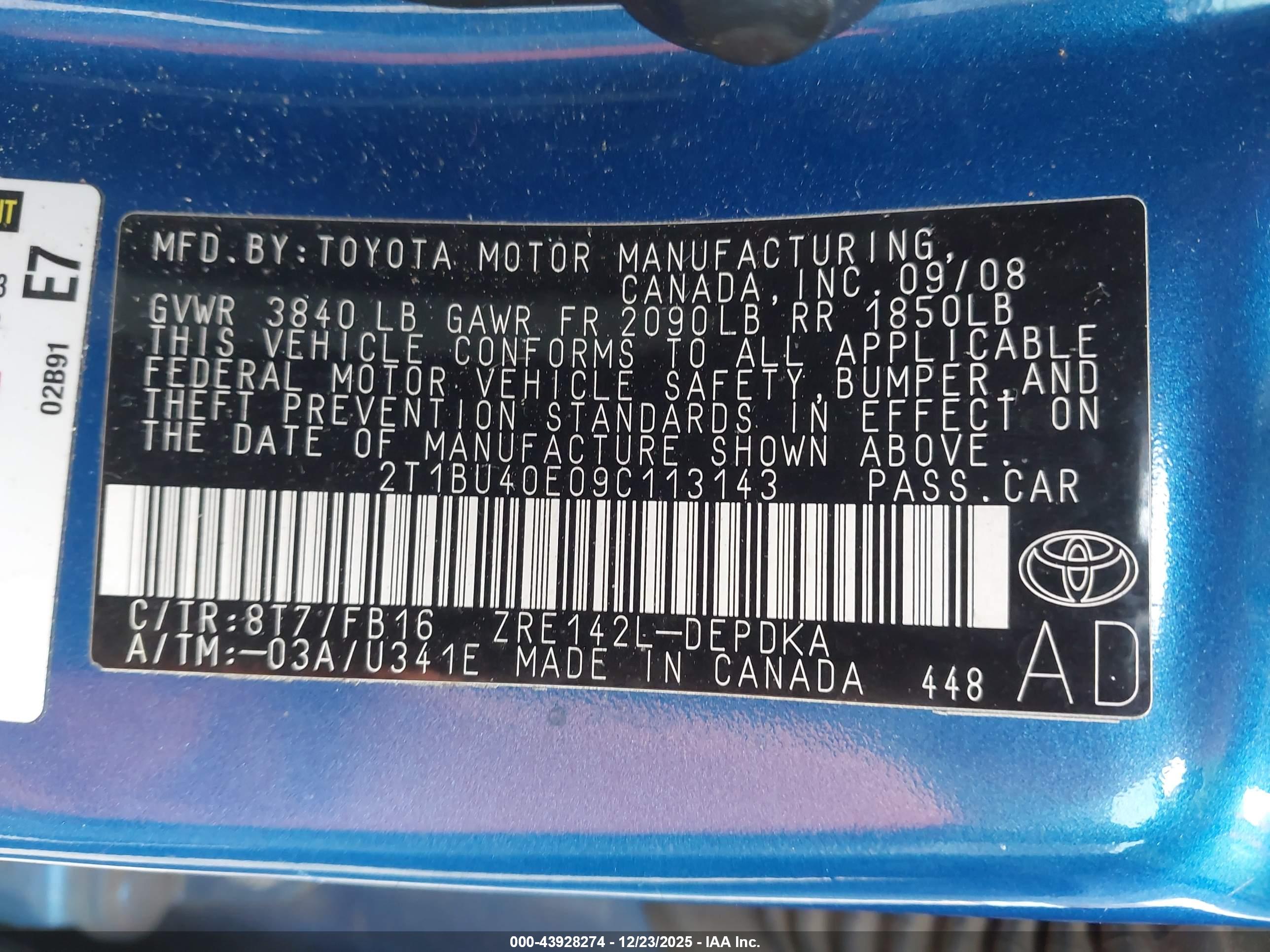 TOYOTA COROLLA image 9