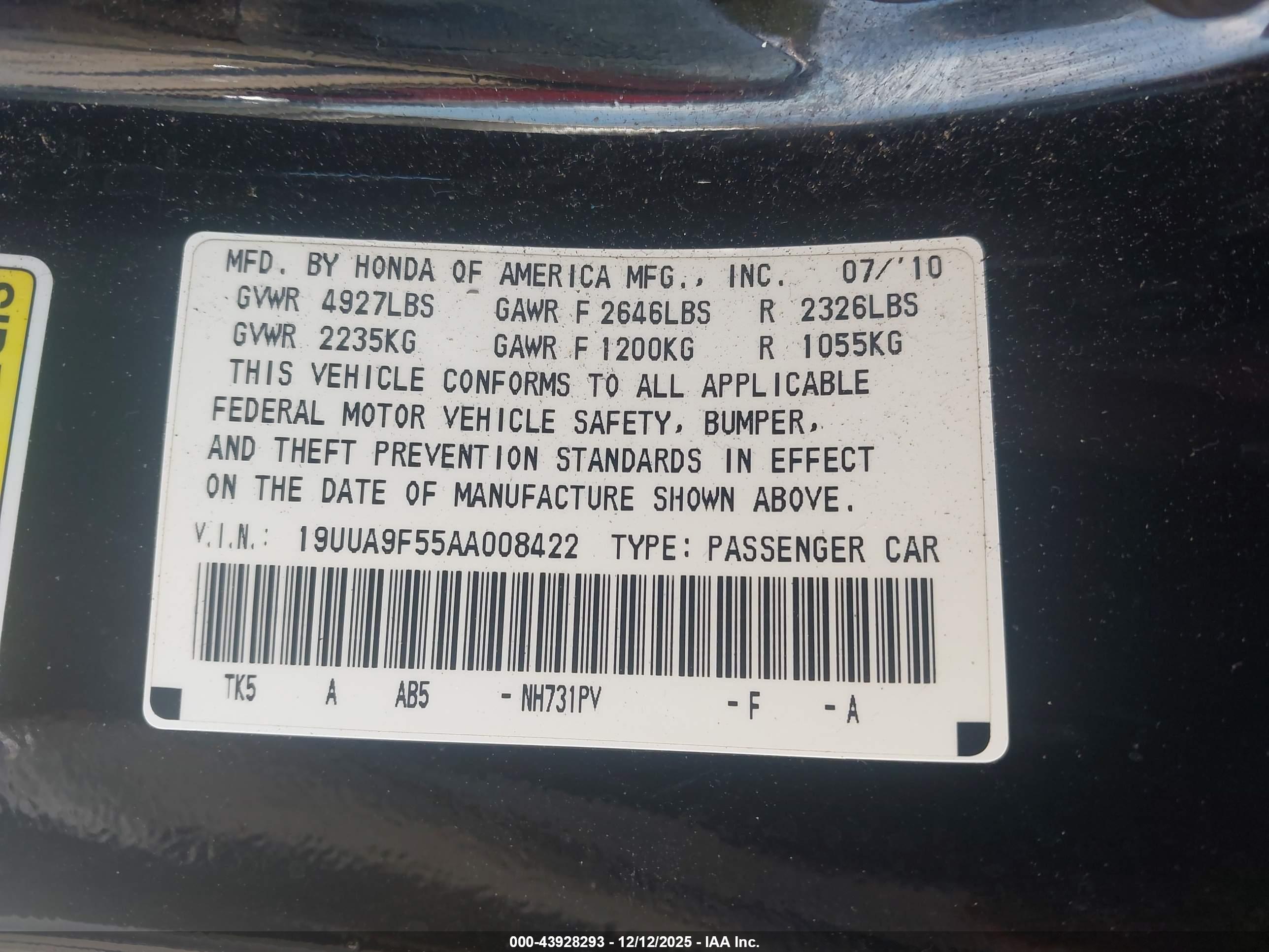 ACURA TL image 9