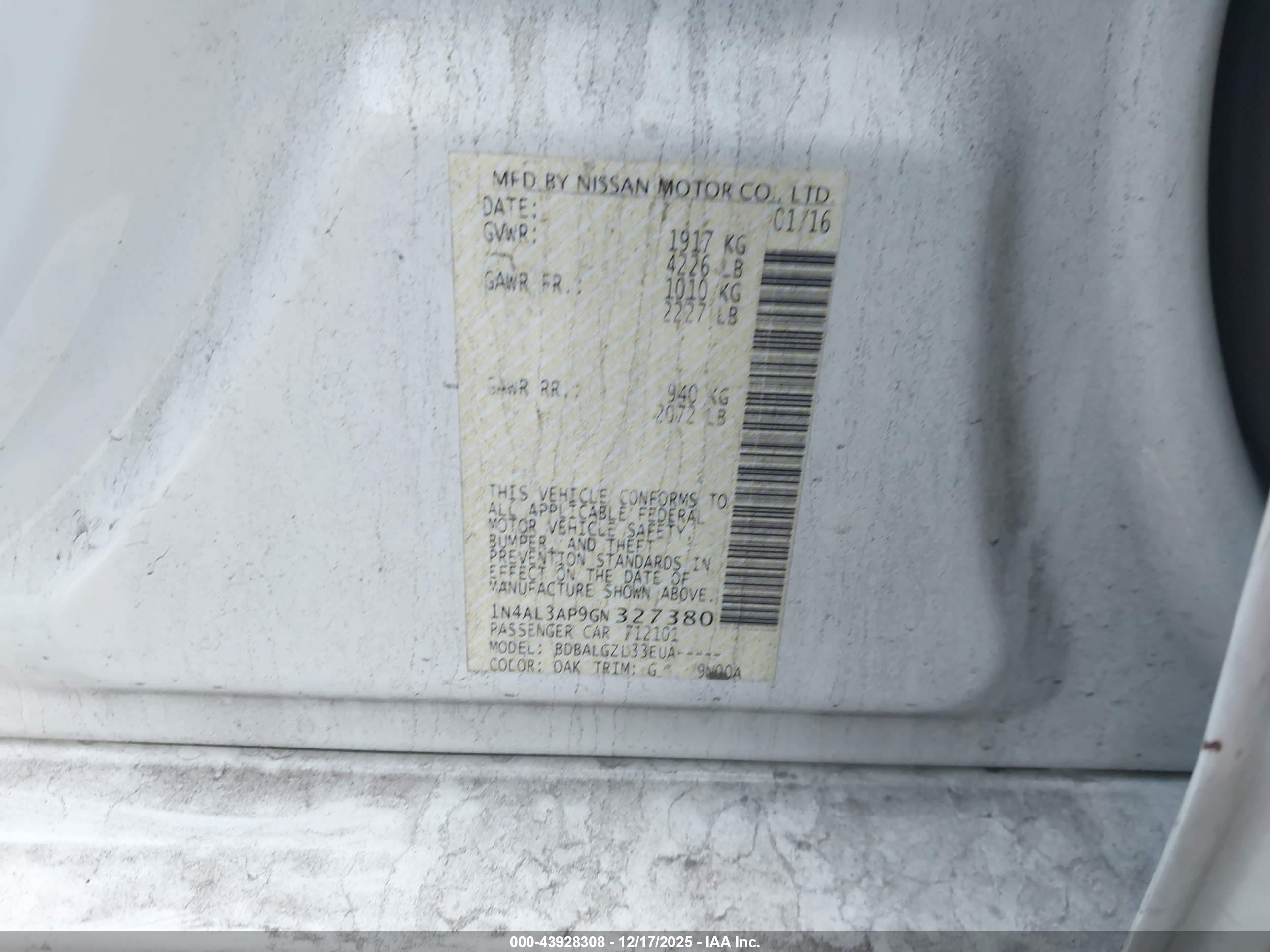 NISSAN ALTIMA image 9