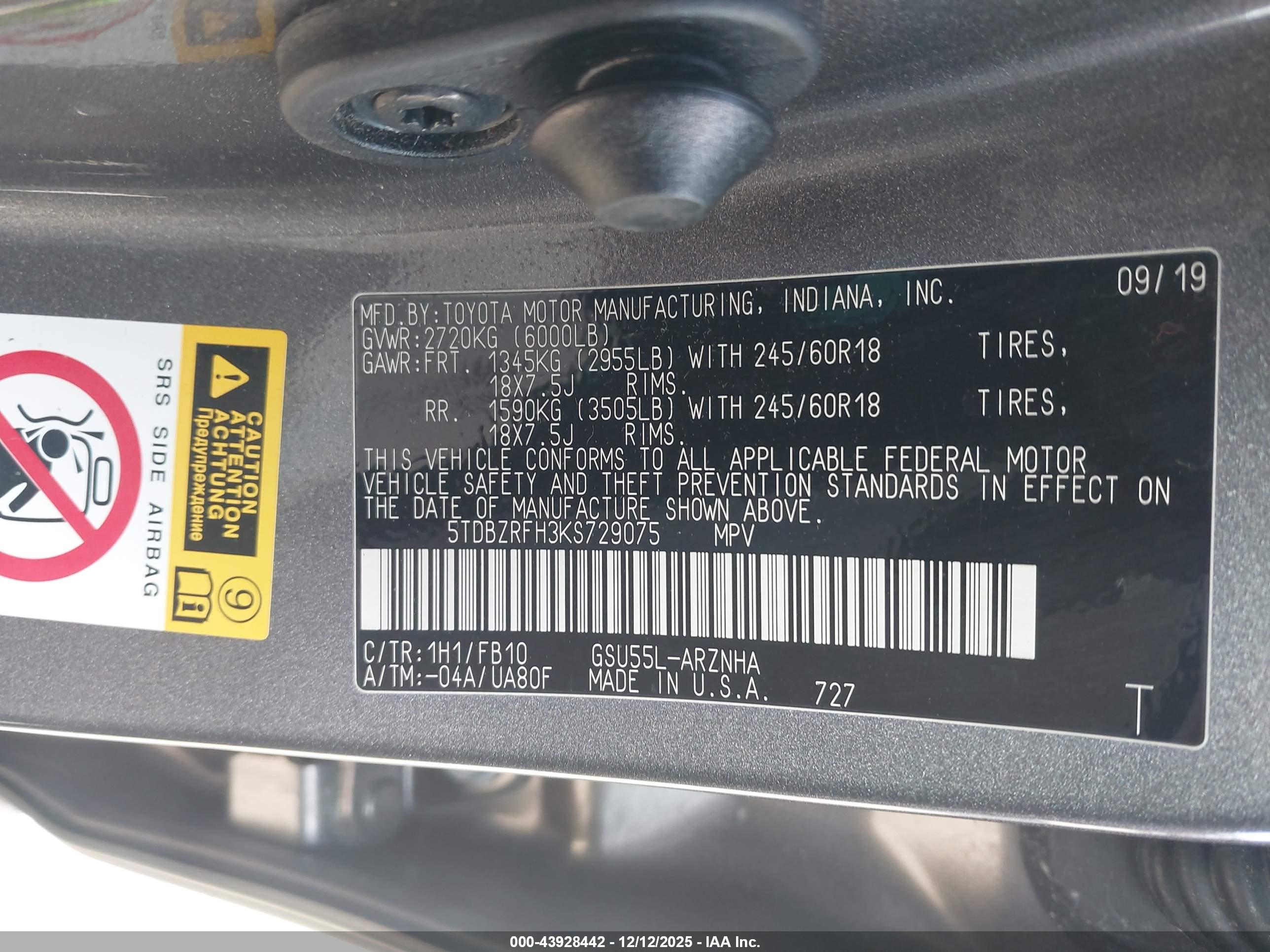 TOYOTA HIGHLANDER image 9