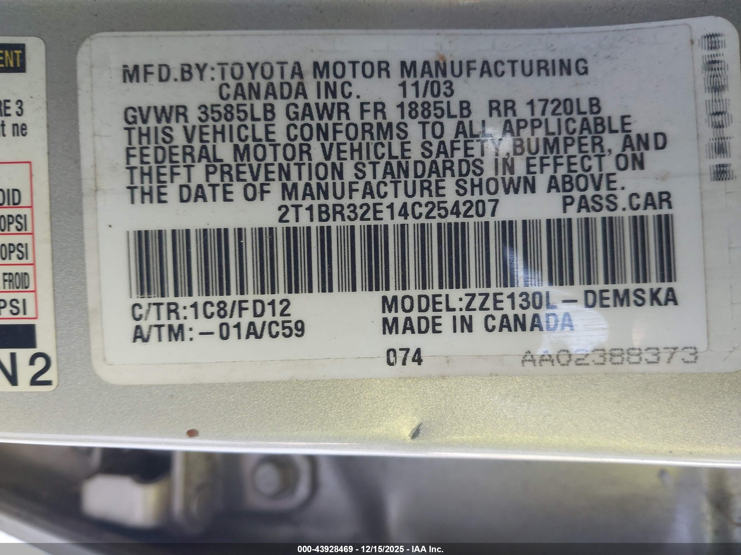 TOYOTA COROLLA image 9