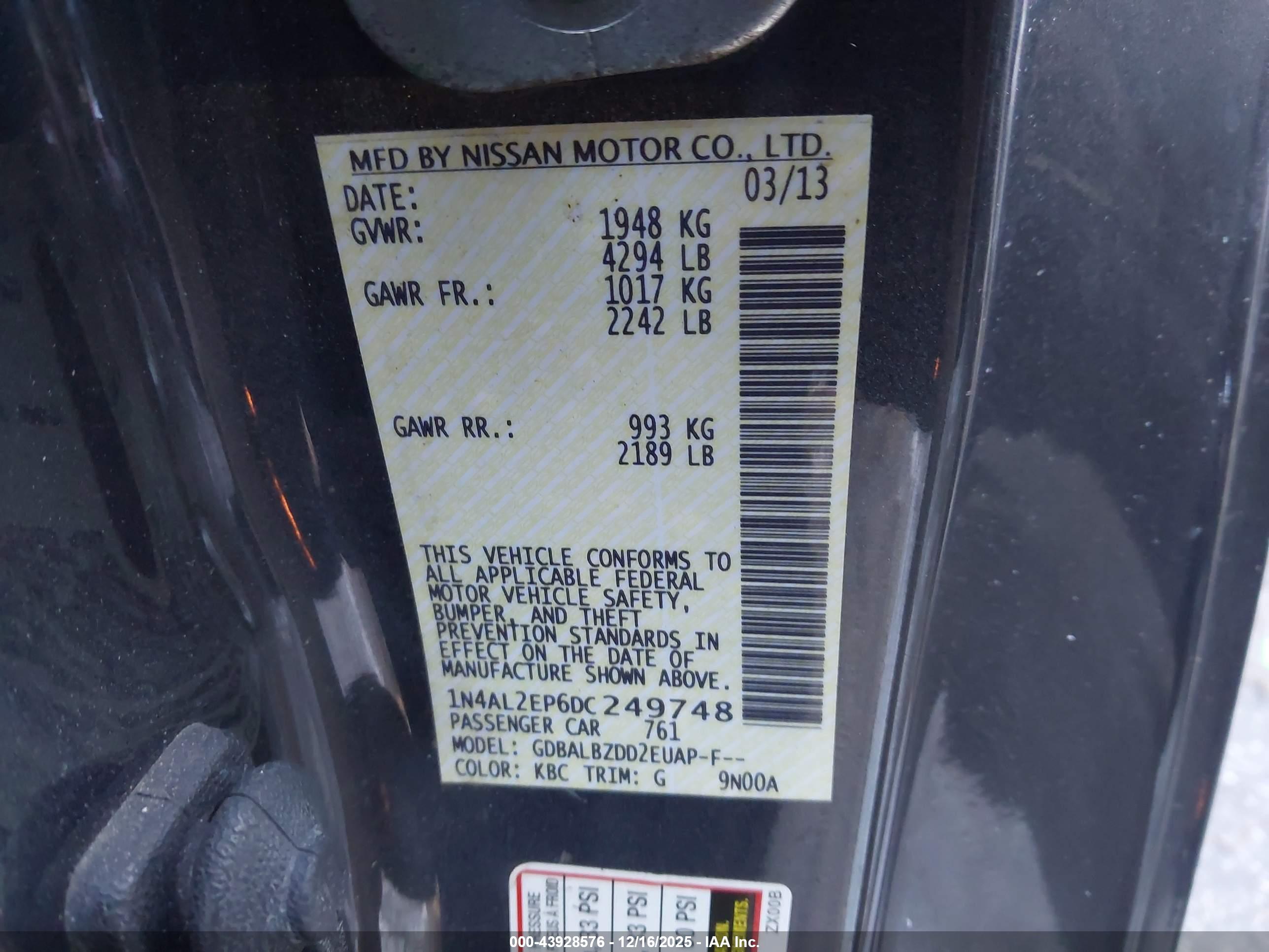 NISSAN ALTIMA image 9