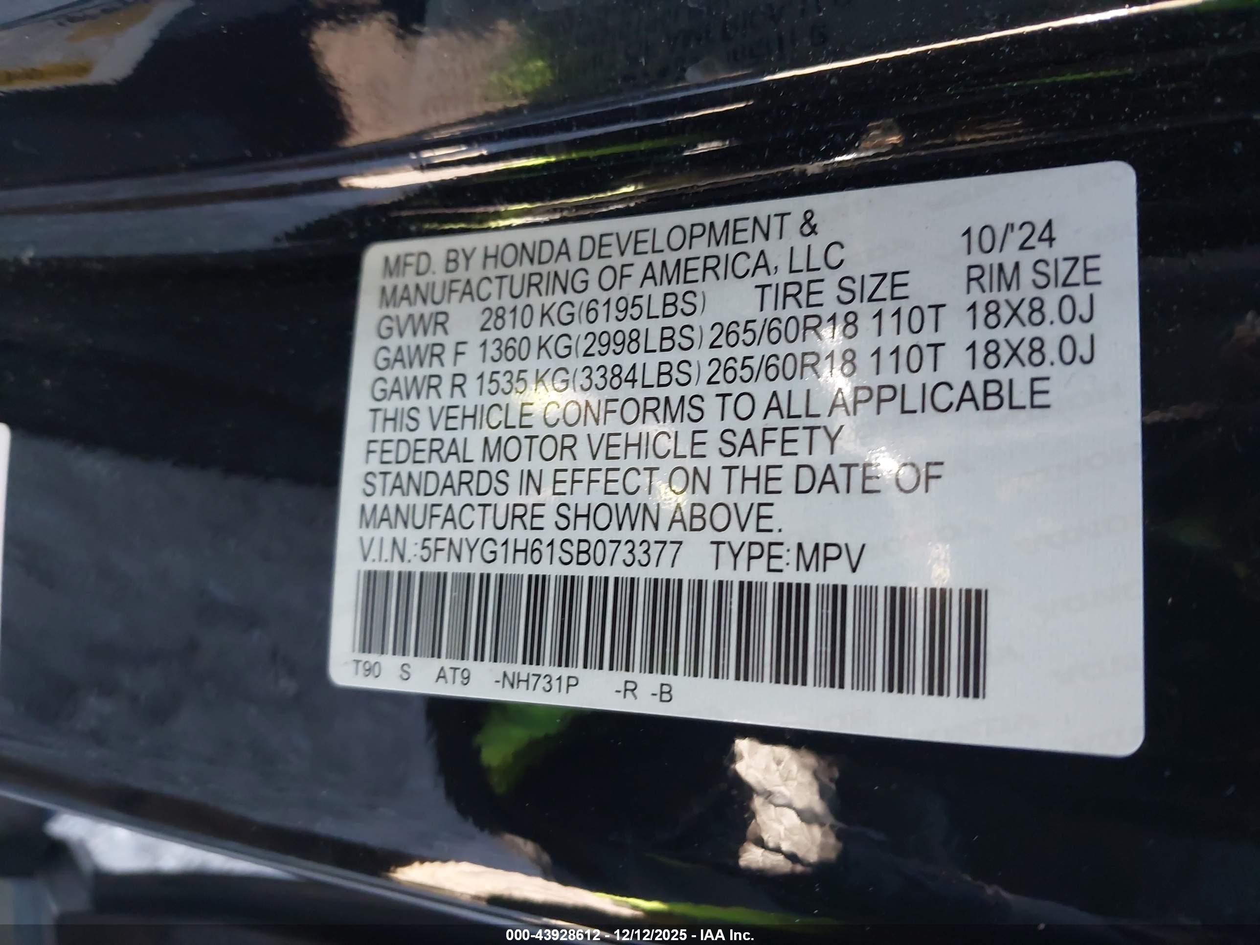 HONDA PILOT image 9