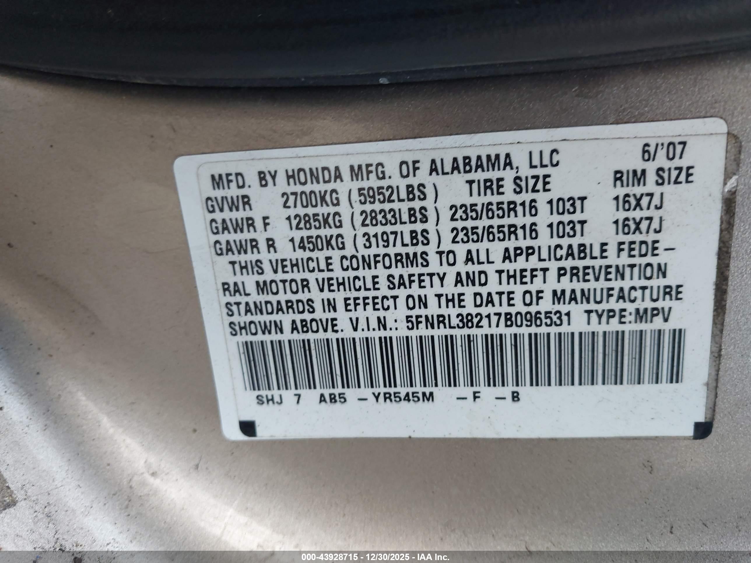 HONDA ODYSSEY image 9