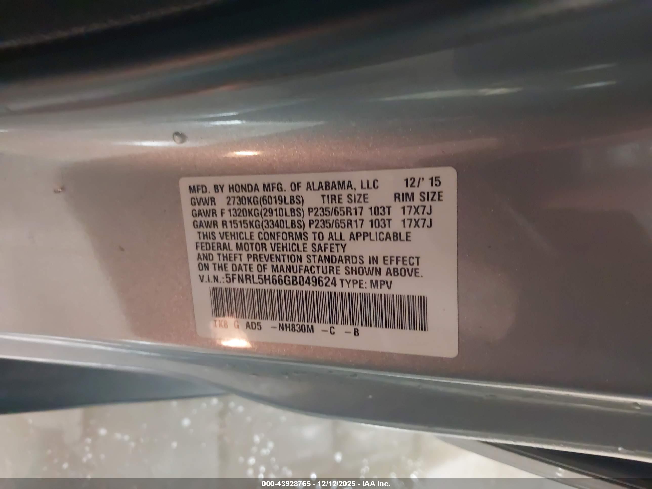 HONDA ODYSSEY image 9