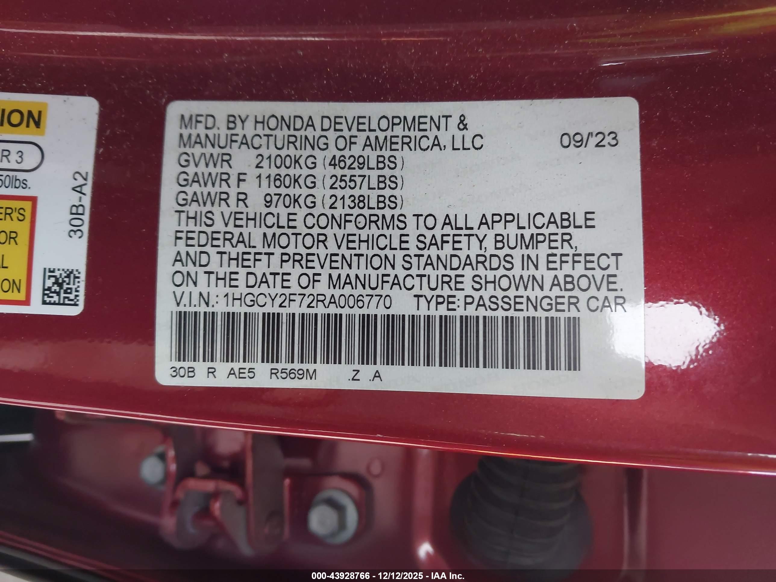 HONDA ACCORD image 9