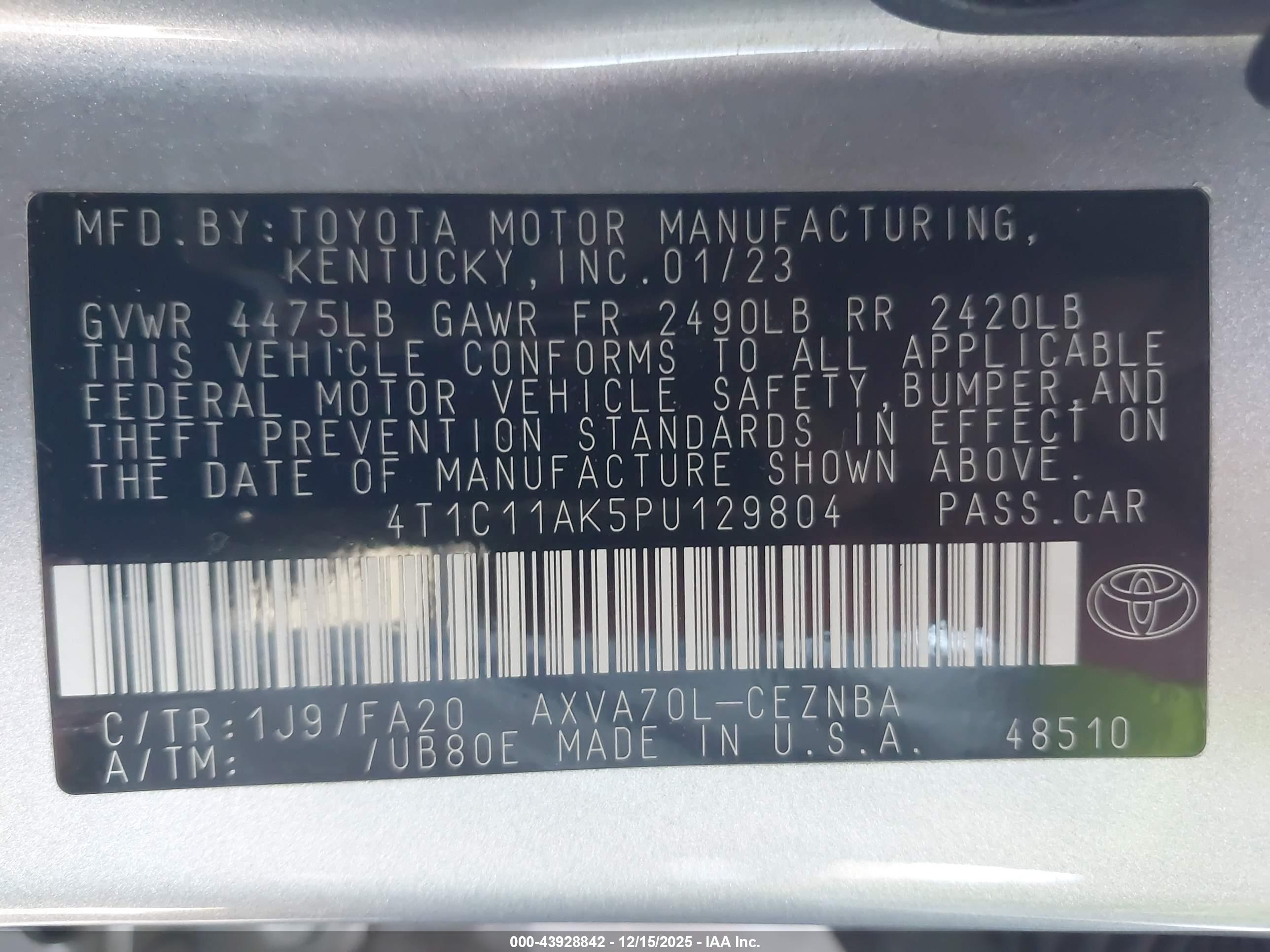 TOYOTA CAMRY image 9