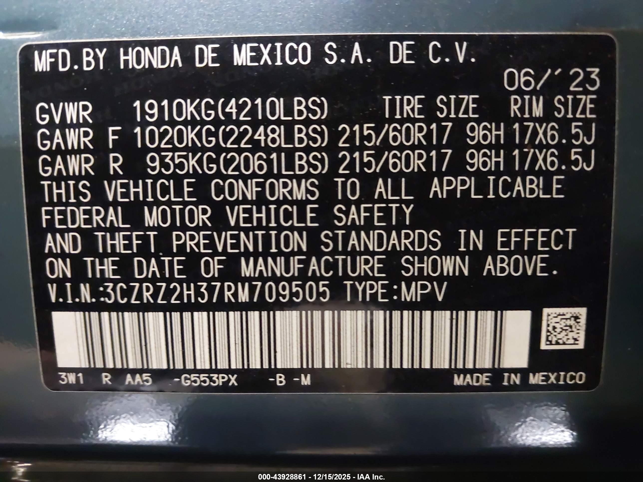 HONDA HR-V image 9
