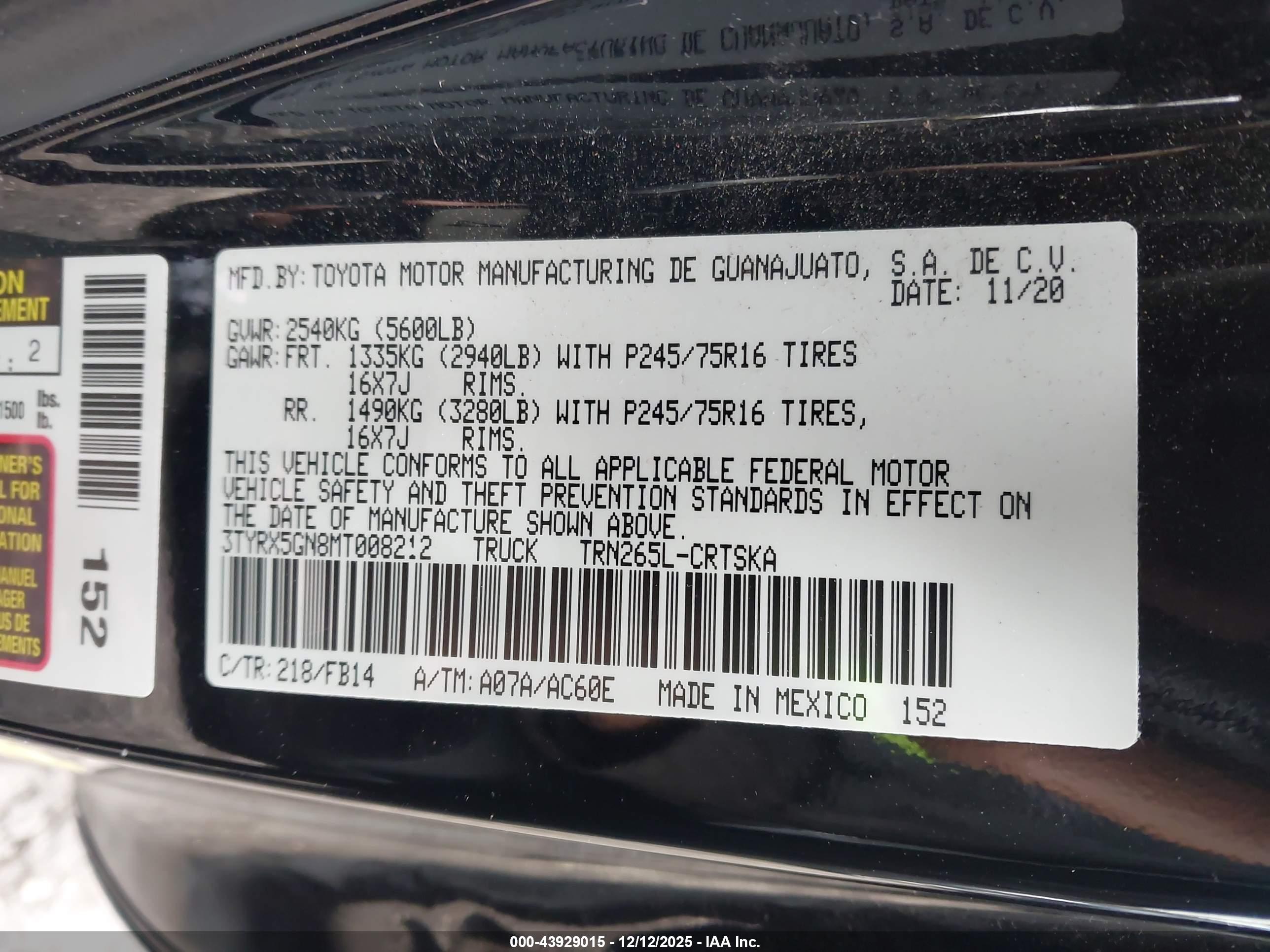 TOYOTA TACOMA image 9