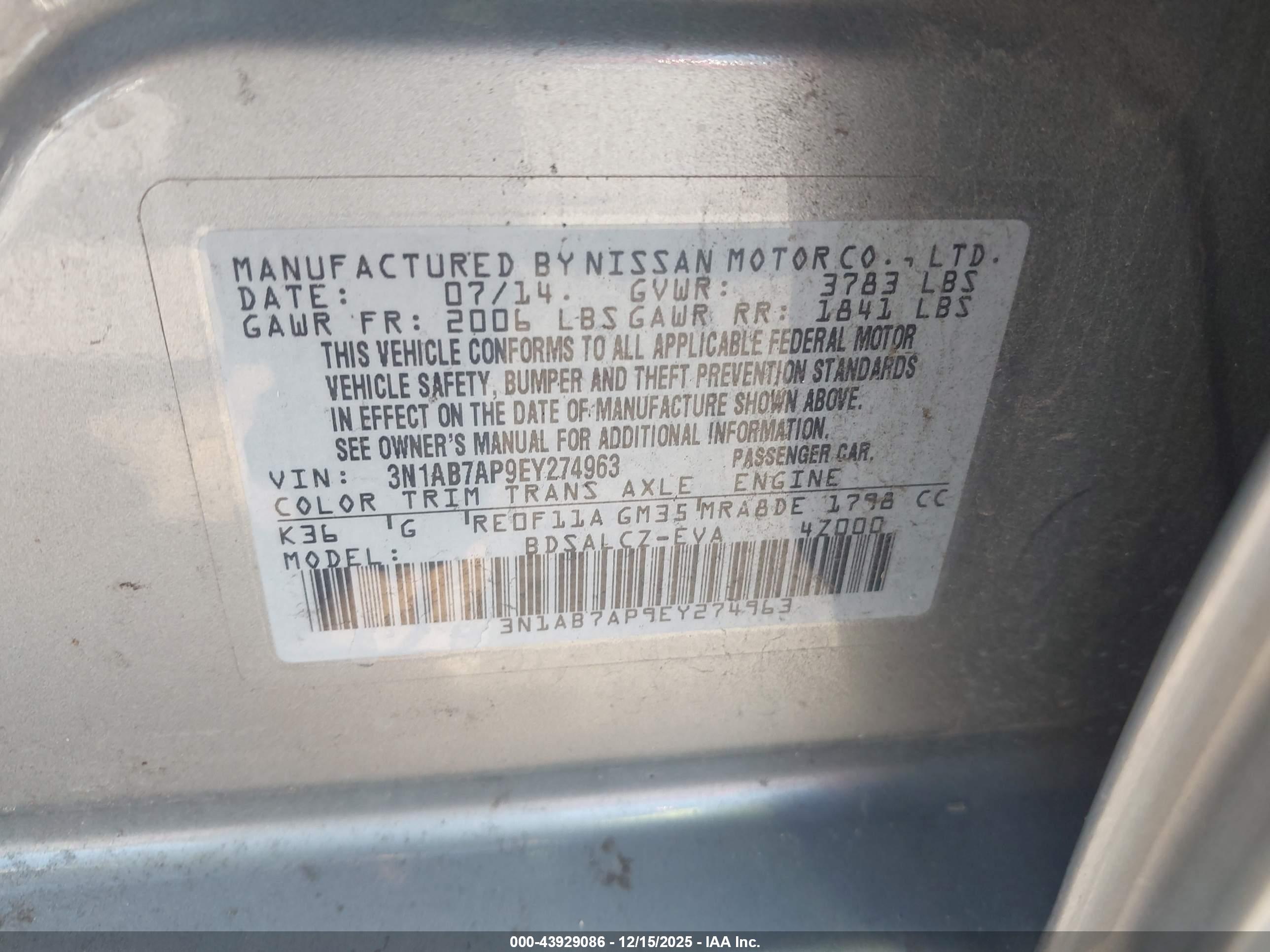 NISSAN SENTRA image 9