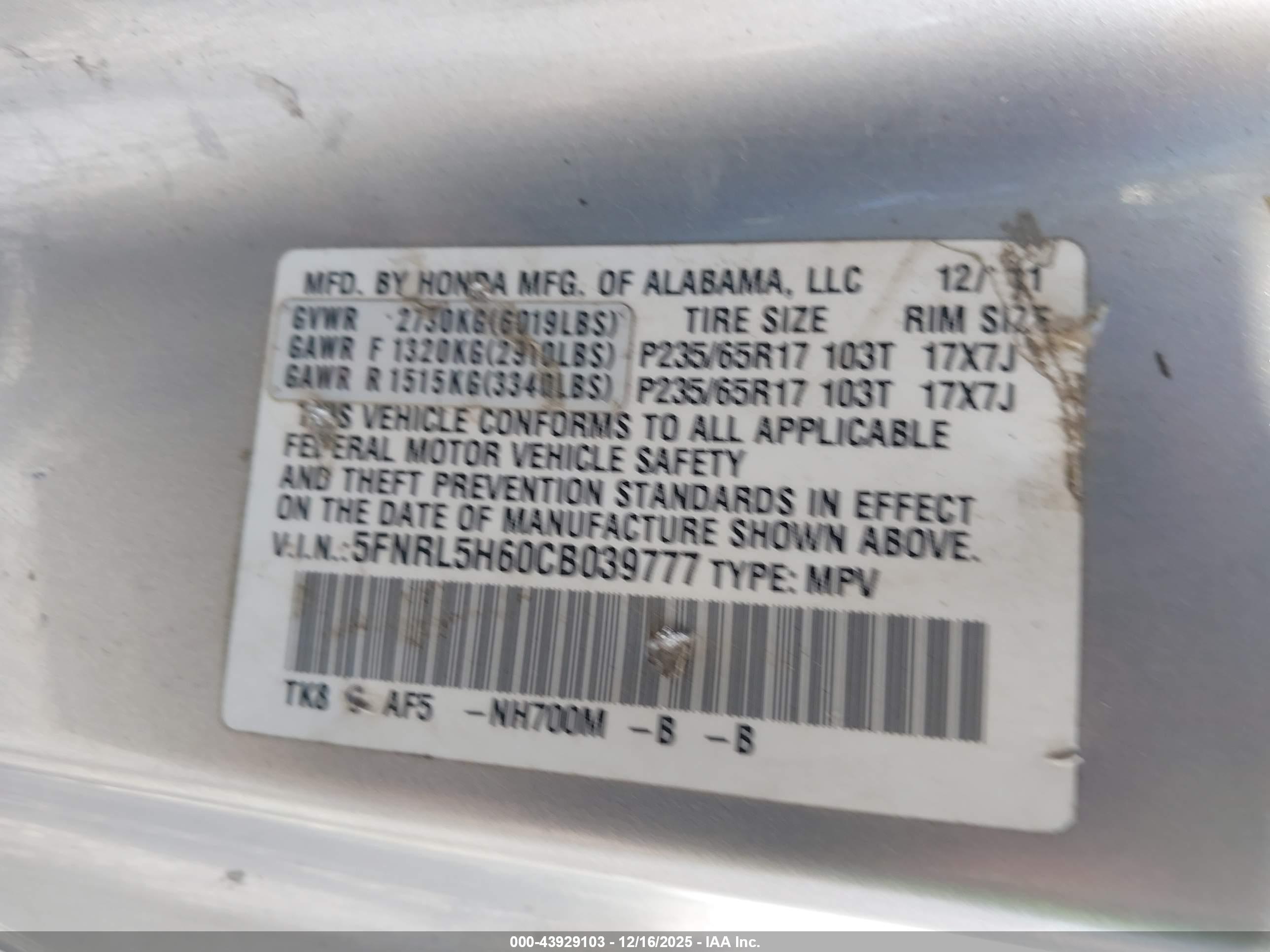 HONDA ODYSSEY image 9