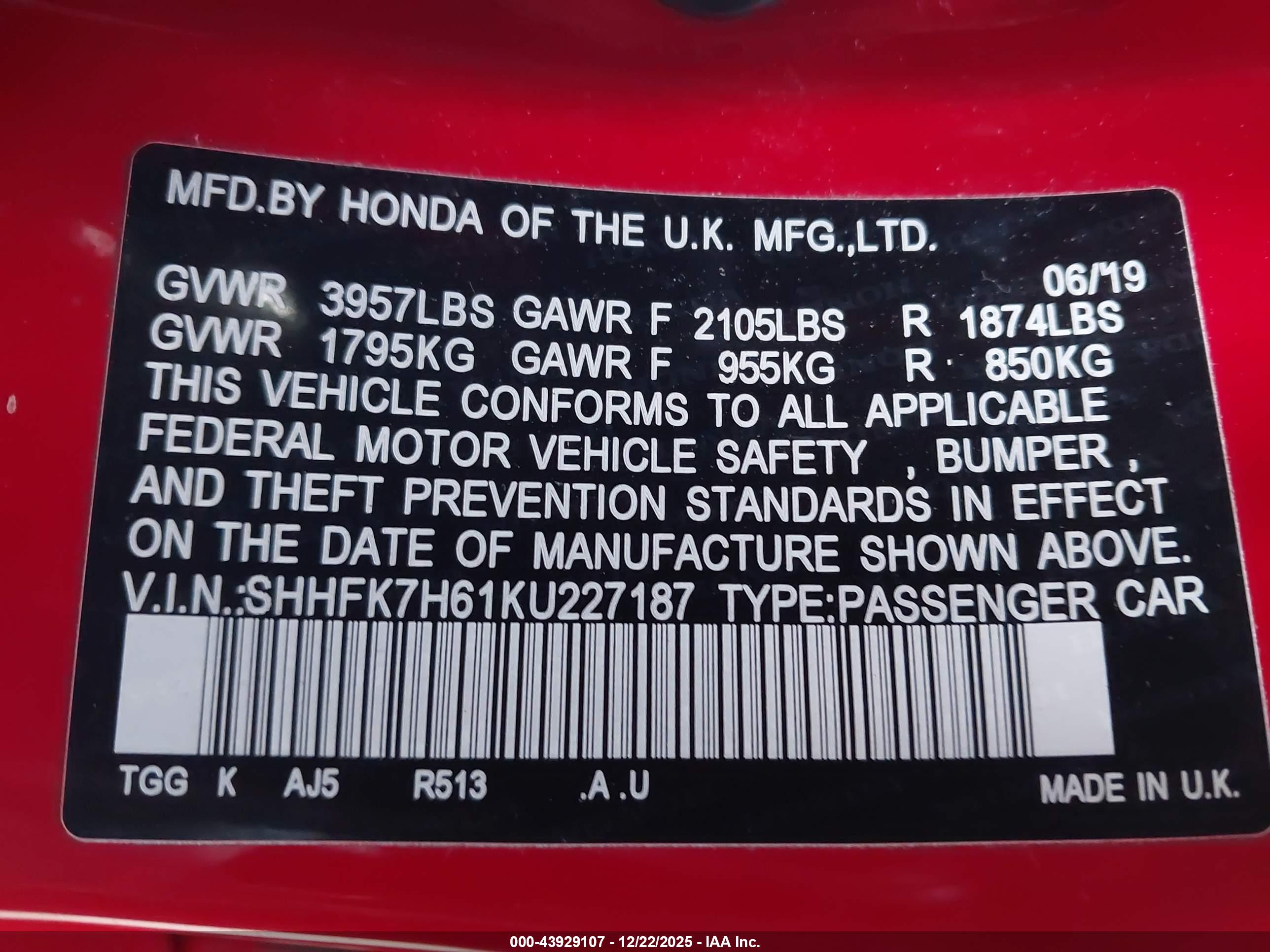 HONDA CIVIC image 9