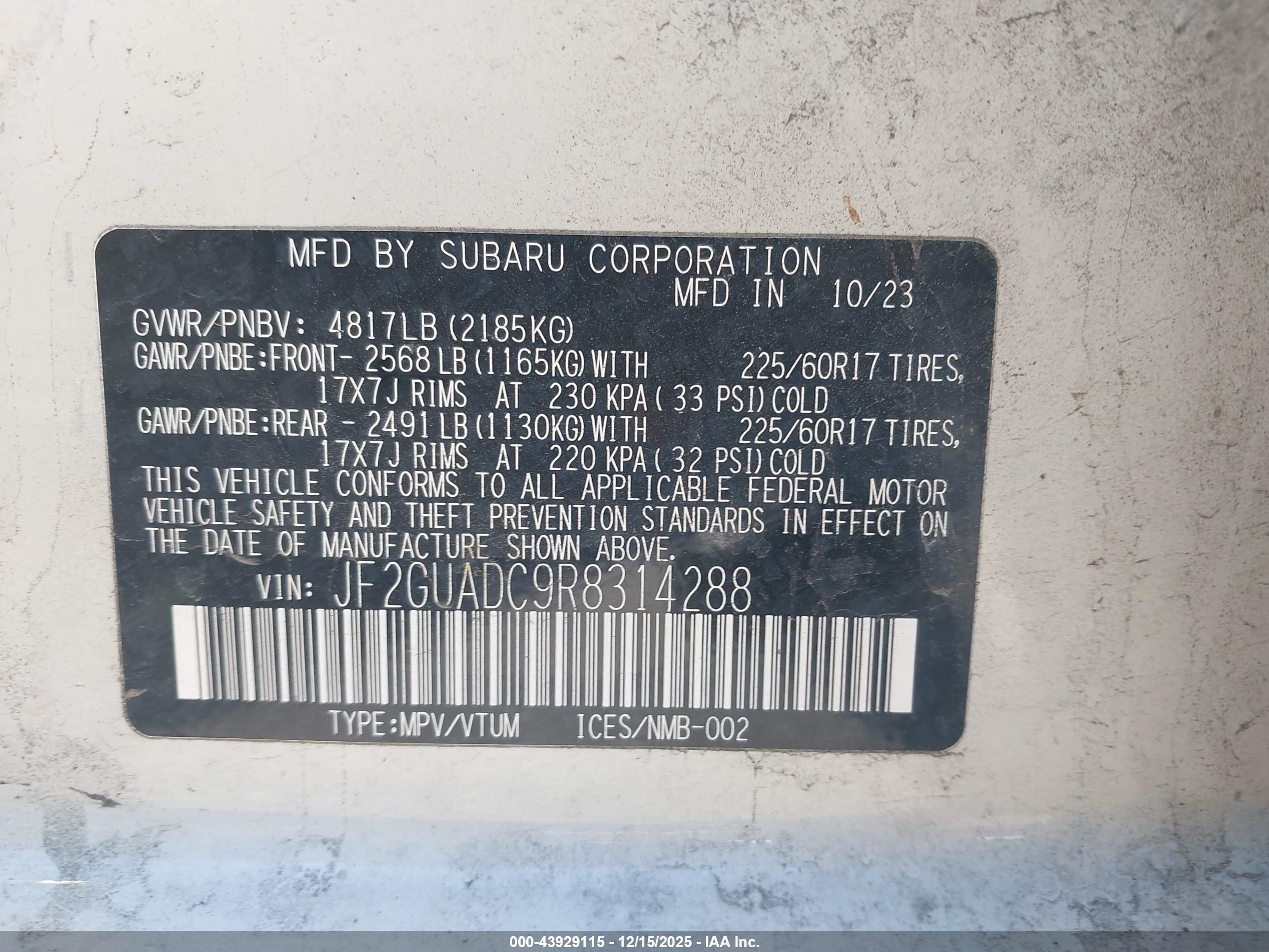 SUBARU CROSSTREK image 9
