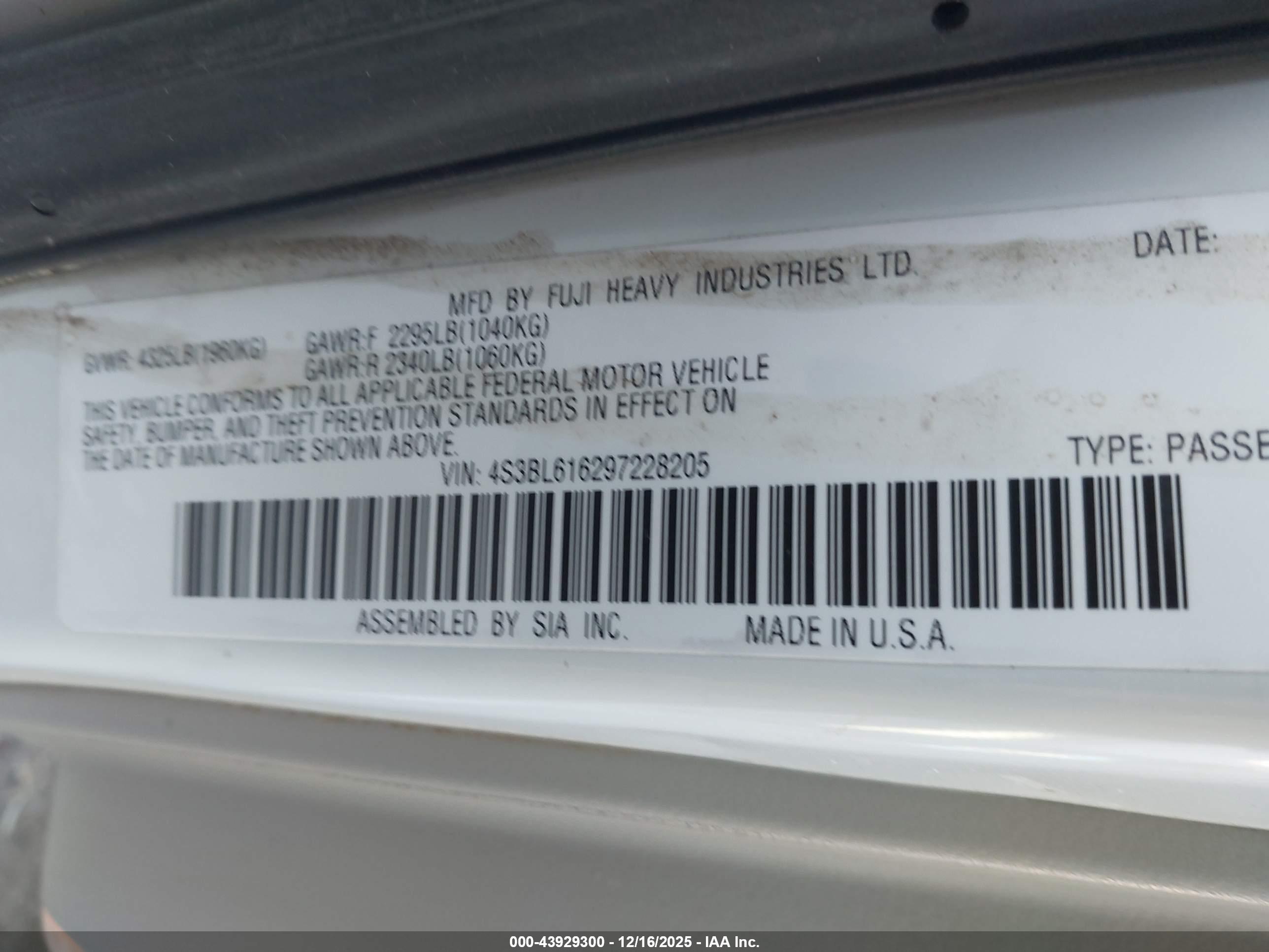 SUBARU LEGACY image 9