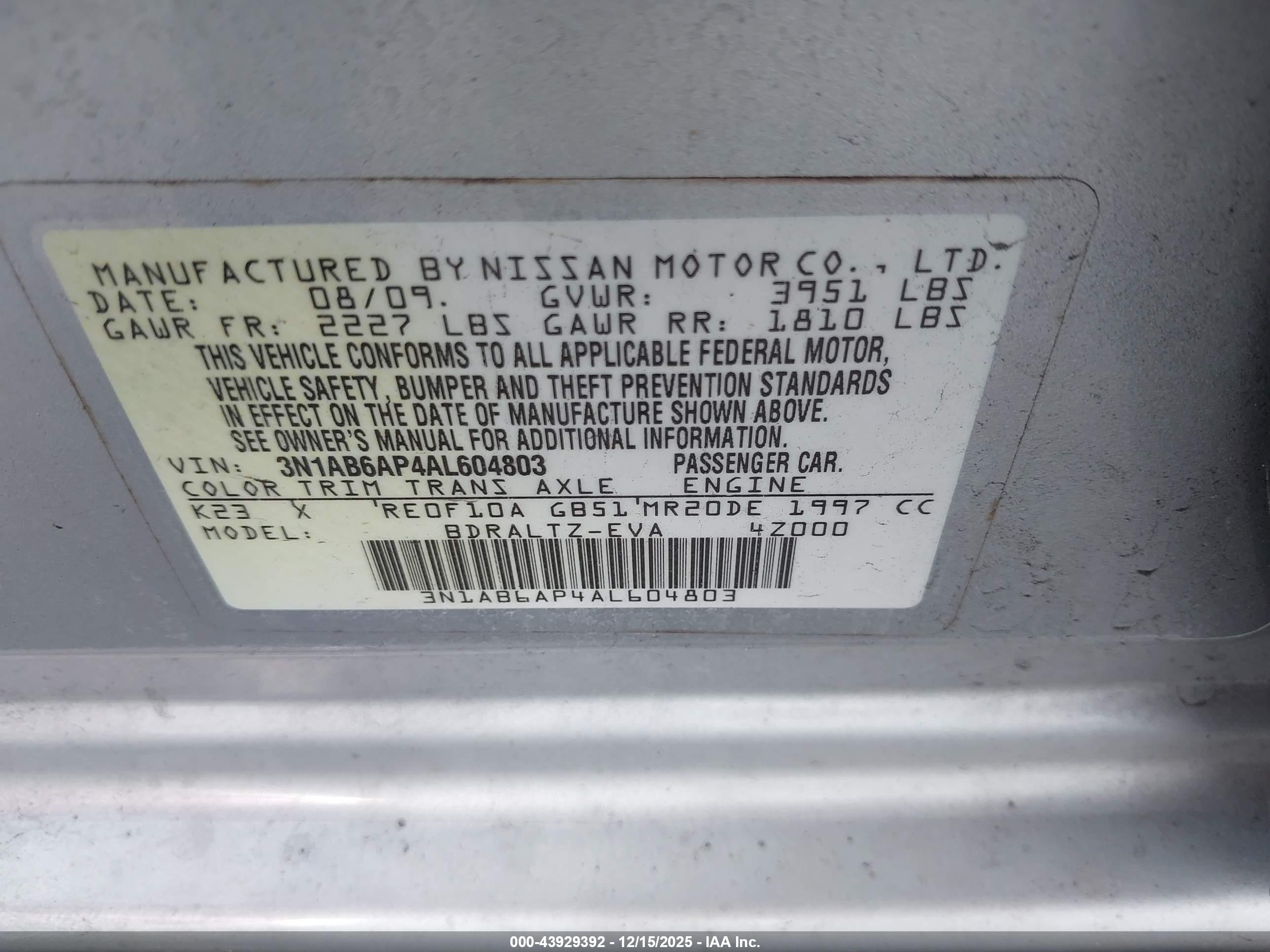 NISSAN SENTRA image 9