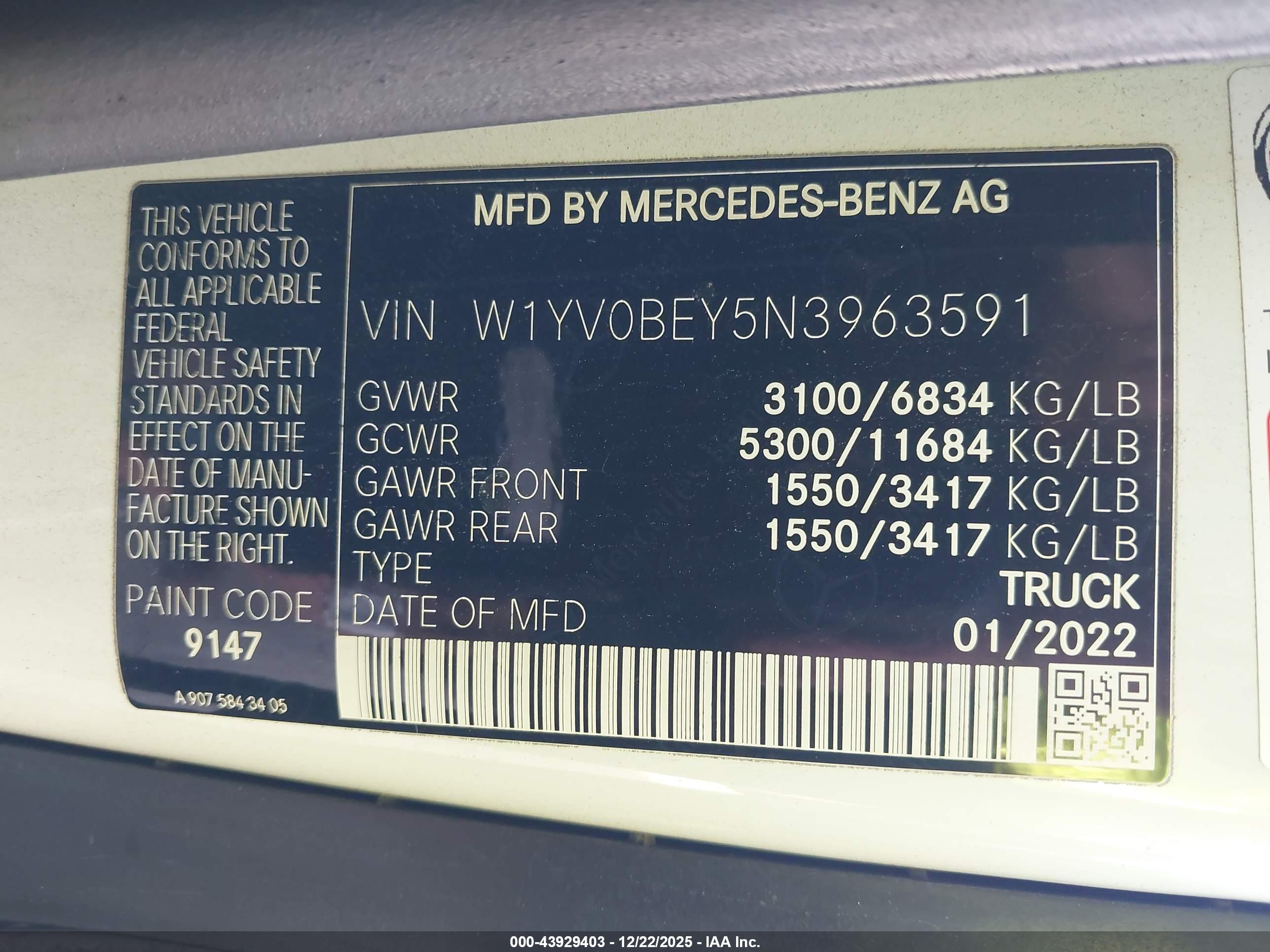 MERCEDES-BENZ METRIS image 9