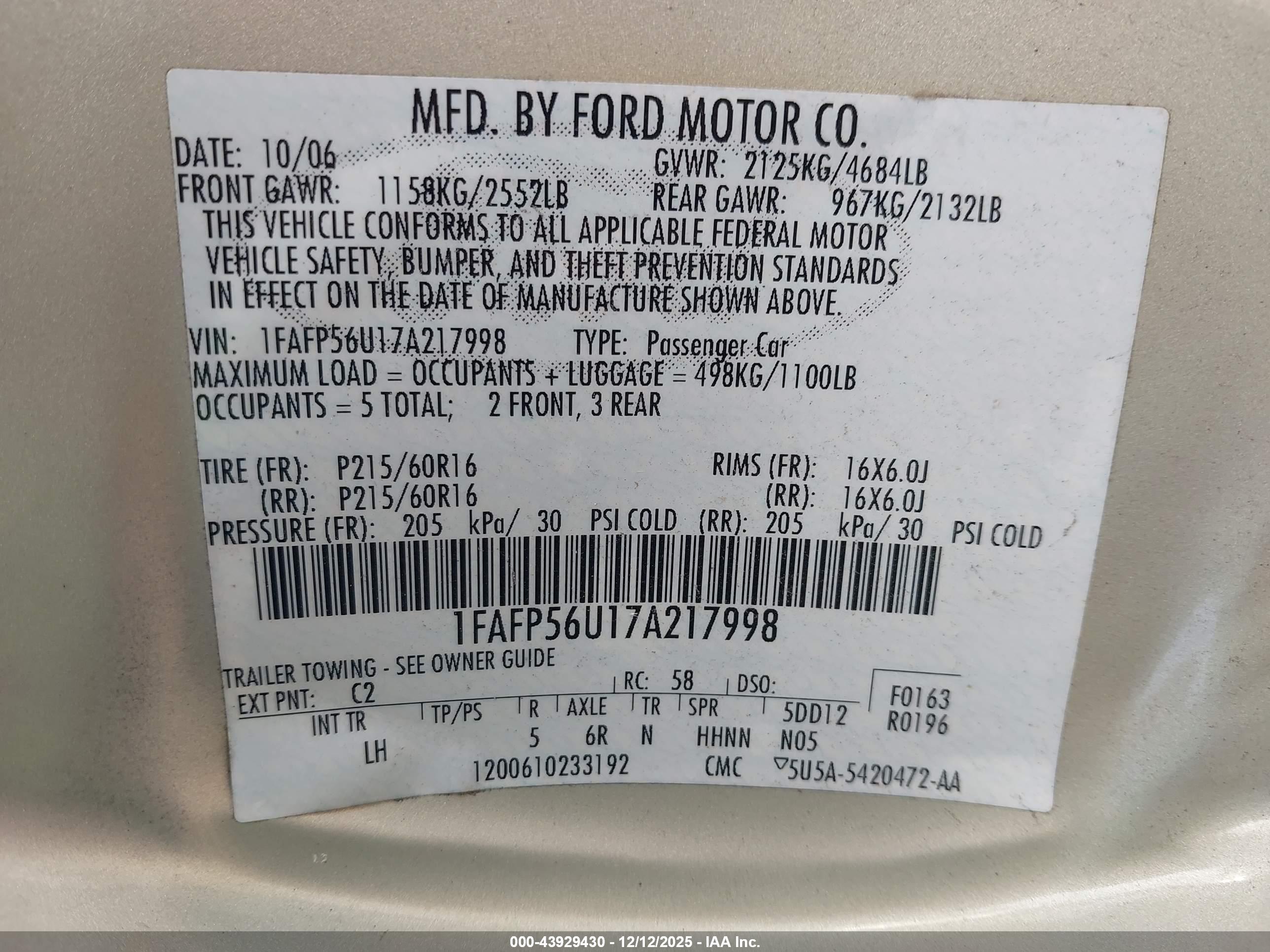 FORD TAURUS image 9